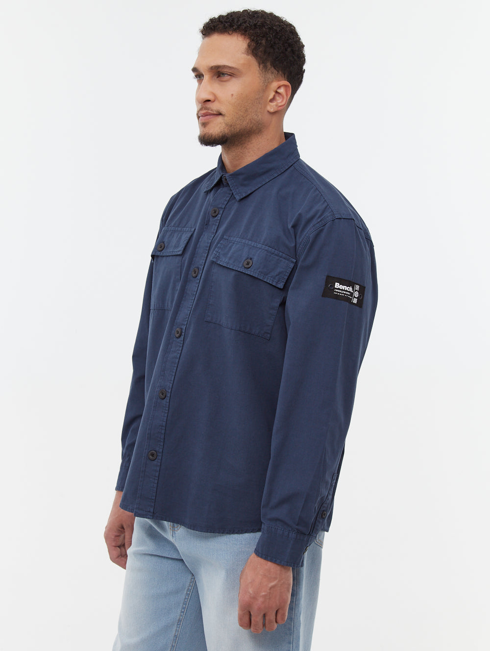Posima Men's Chest Pocket Long Sleeve Casual Shirt - Comfortable Work Office & Outdoor Wear