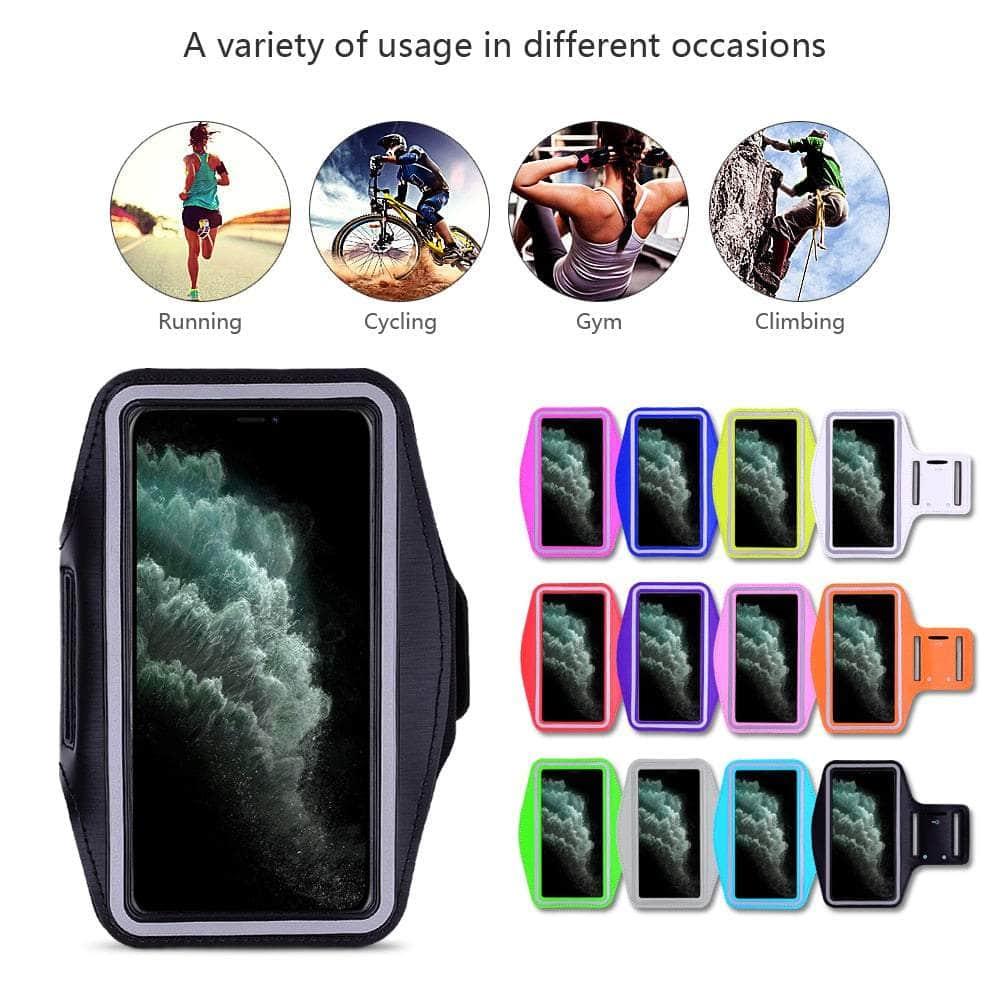 Best Running Jogging Armband for iPhone 13 - Secure Gym Sports Phone Holder with Adjustable Strap - Perfect for Workouts, Fitness Training & Outdoor Activities