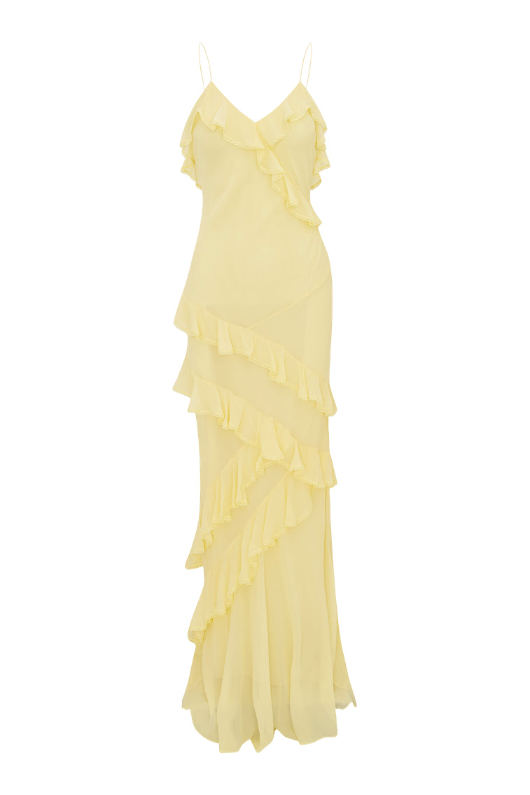 Rialto Pastel Maxi Dress for Women - Flowy Summer Beach Dress with Pockets | Perfect for Vacations, Weddings & Outdoor Events