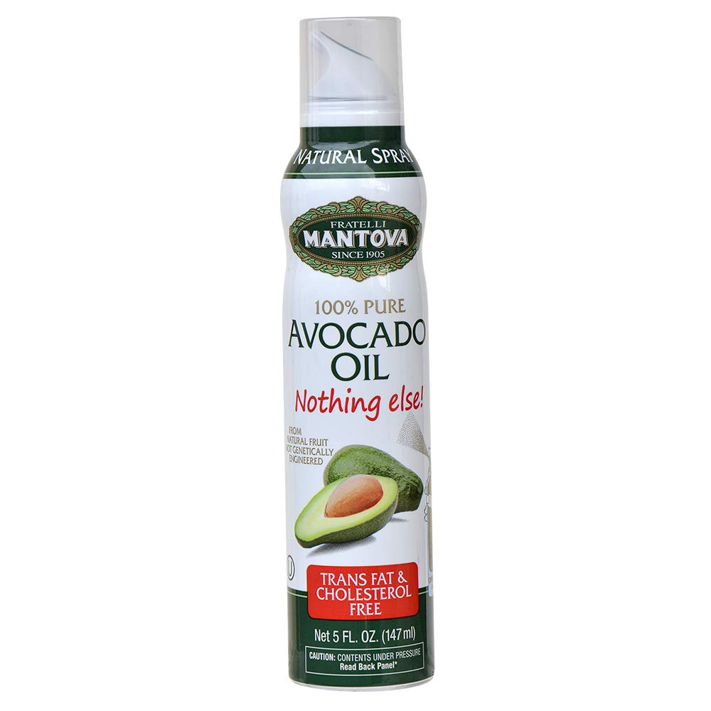 Mantova 100% Pure Avocado Oil Cooking Spray - Healthy Keto, Baking & Grilling Oil - Non-Stick Spray for Cooking, Seasoning & Meal Prep - Zero Waste Oil Dispenser Bottle (5 oz) - Perfect for Air Fryer, Salad Dressings & Homemade Snacks