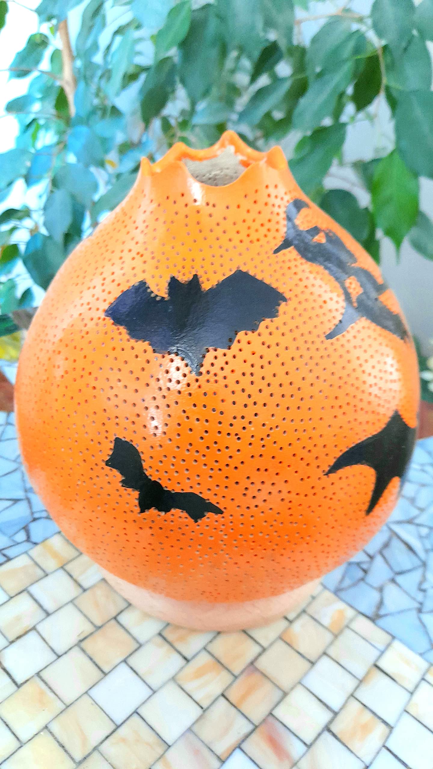 Flying Witch Broom Night Light with Bats - Halloween Decorations, Spooky LED Lamp for Home, Party & Outdoor - Perfect Halloween Gift for Kids & Adults