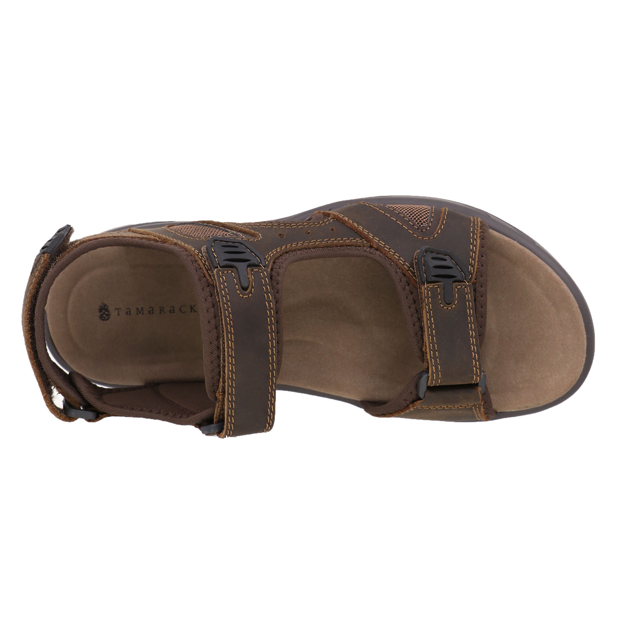 Men's Carlos Comfortable Leather Sandals - Breathable & Lightweight for Walking, Beach, and Outdoor Activities