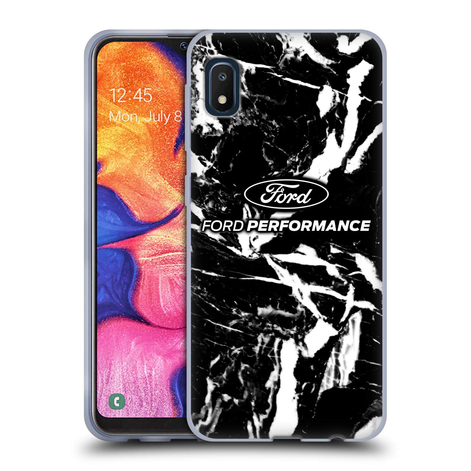 Head Case Designs Officially Licensed Ford Motor Company Performance Marble Logo Gel Case for Samsung Galaxy A10e (2019) - Durable Protection for Everyday Use