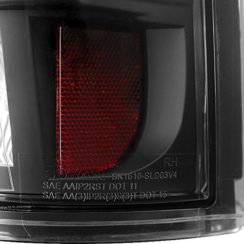 AKKON LED Black Tail Lights Brake Lamps Pair for 1999-2002 Chevy Silverado 1500/2500 & 1999-2006 GMC Sierra Pickup Truck - Upgrade Your Truck's Style & Visibility for Night Driving & Off-Road Adventures