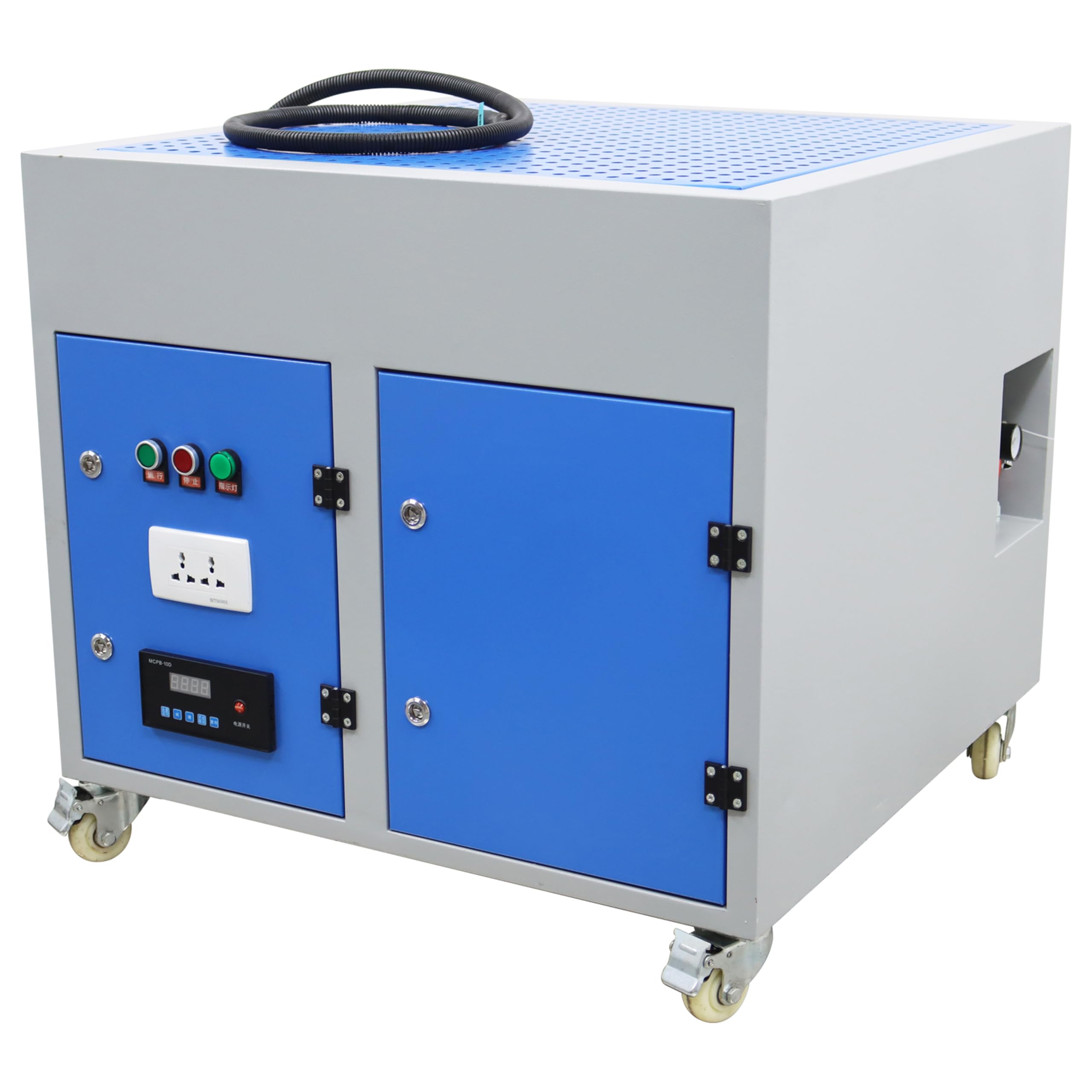 TECHTONGDA 0.8M Flat Workbench with Dust Collection System - 220V 2.2KW Metal Dust Collector & Welding Smoke Purifier for Polishing, Grinding, and Welding | Ideal for Metal Workshops, DIY Projects, and Industrial Workstations