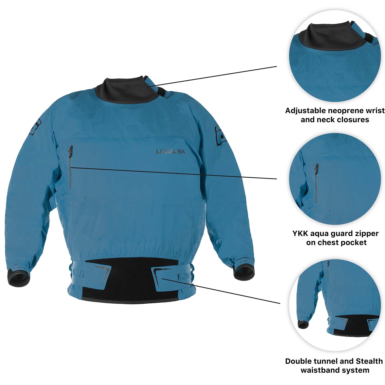 Level Six Borealis Semi Dry Top - Women's Lightweight Paddle Sports Shirt for Kayaking, SUP & Outdoor Water Activities