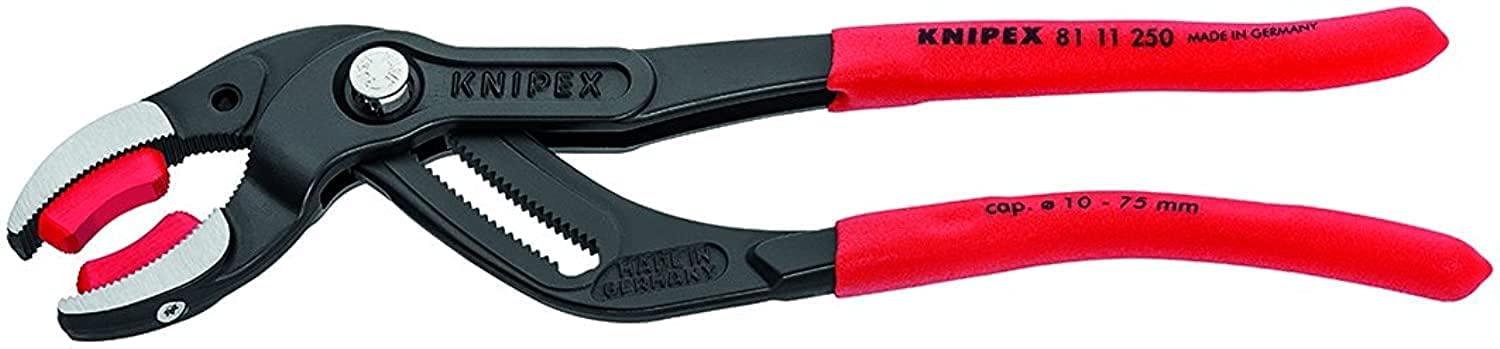 KNIPEX 81 11 250 Pipe Gripping Pliers with Replaceable Plastic Jaws & 31 11 160 Needle Nose Pliers - Professional Plumbing and Electrical Tool Set for DIY, Home Repair, and Industrial Use