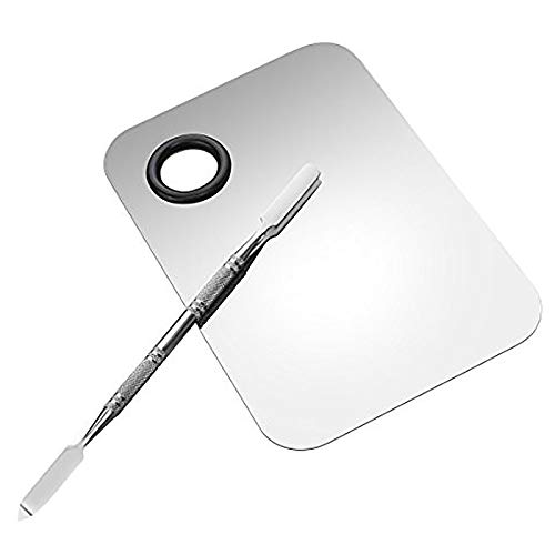 Professional Stainless Steel Makeup Palette Tray - Artist Liquid Foundation Mixing Palette for Watercolor & Makeup - Perfect for Makeup Artists, Tattoo Artists & DIY Beauty Enthusiasts