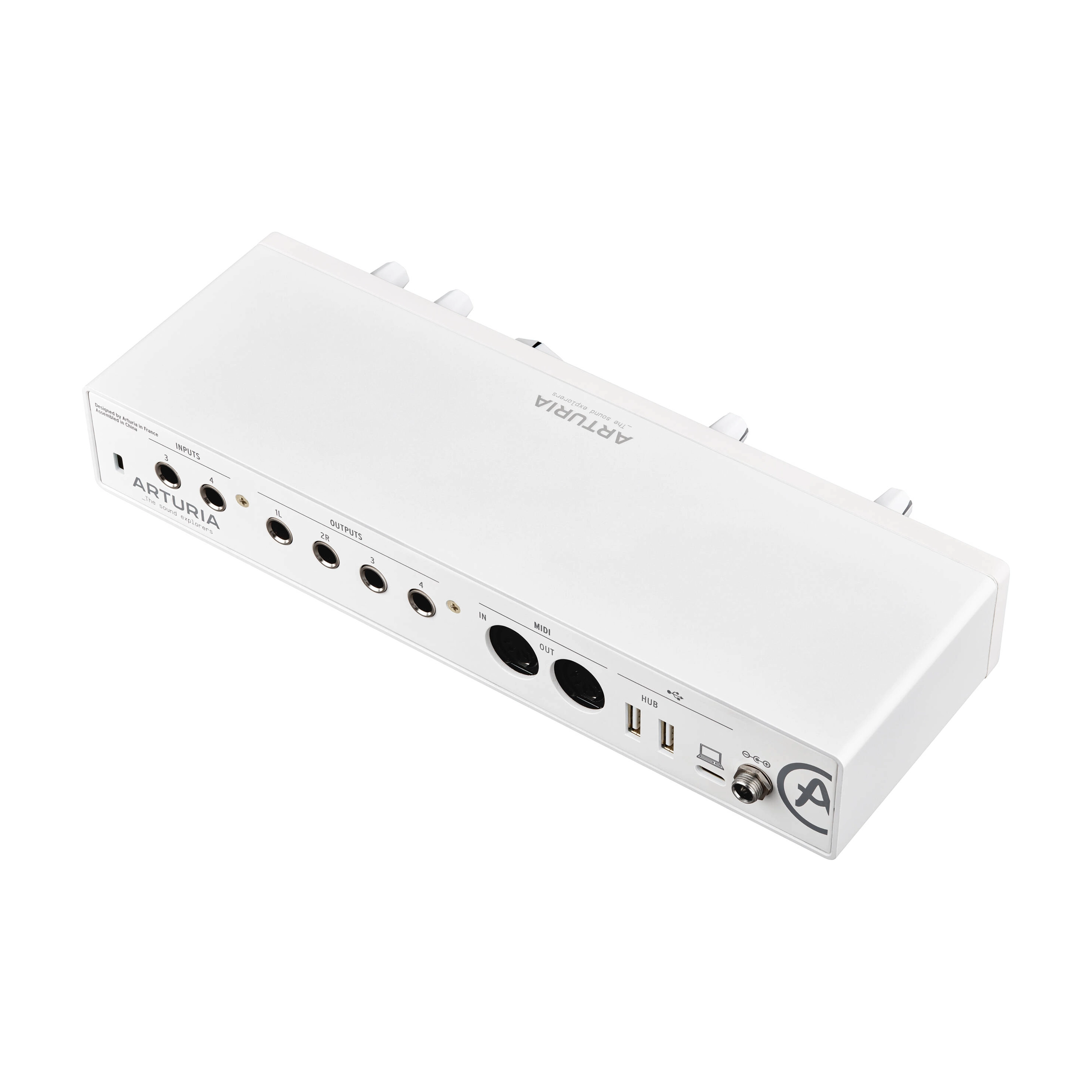 Arturia MiniFuse 4 USB-C Audio Interface - Professional 4-Channel Recording Studio Equipment for Music Production, Podcasting & Home Studio (White) | Perfect for Musicians, Producers & Content Creators