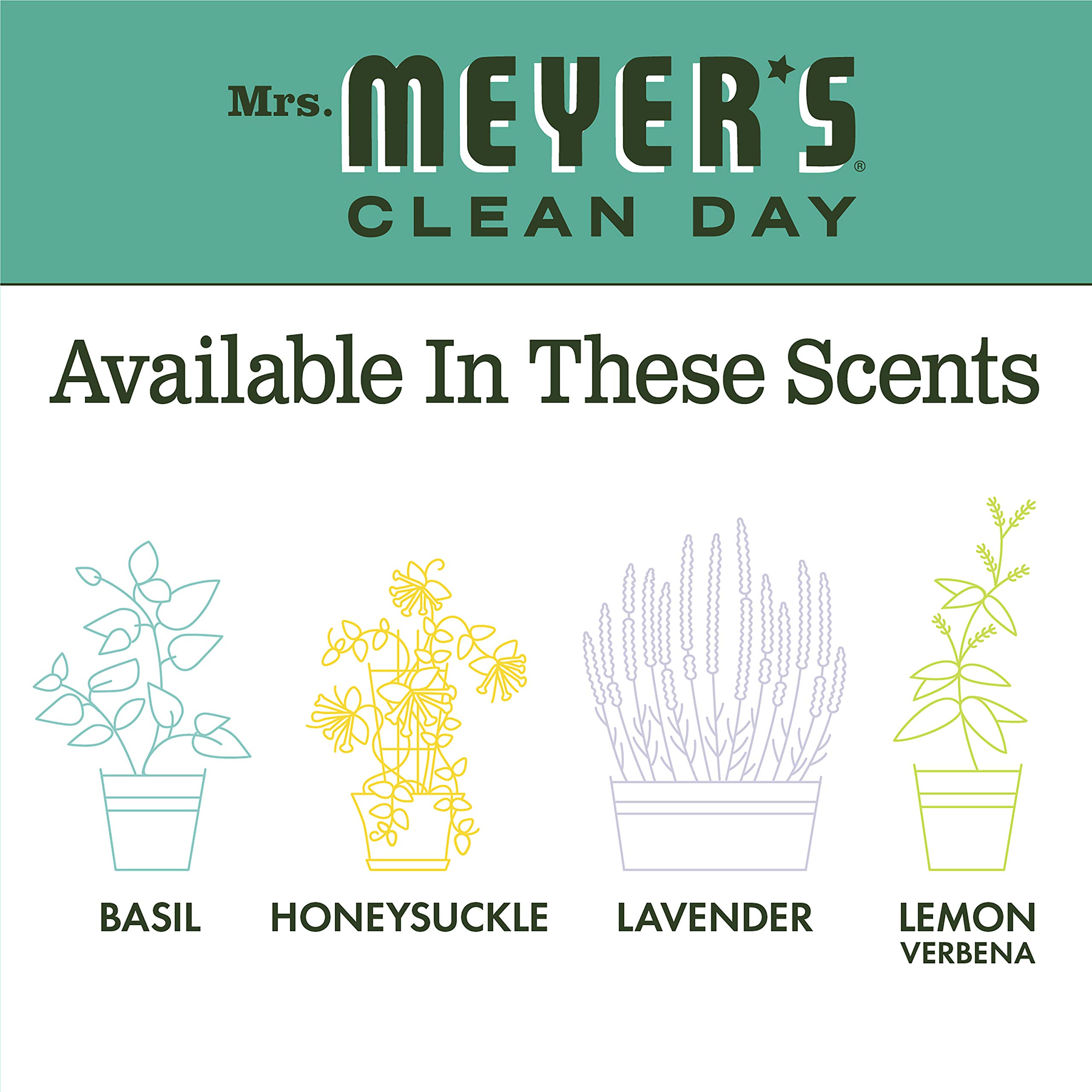 Mrs. Meyer's Clean Day Liquid Fabric Softener - Basil Scent, 32 oz (32 Loads) | Essential Oil Infused, Paraben-Free | Softens Clothes & Reduces Static - Perfect for Laundry, Bedding & Baby Clothes