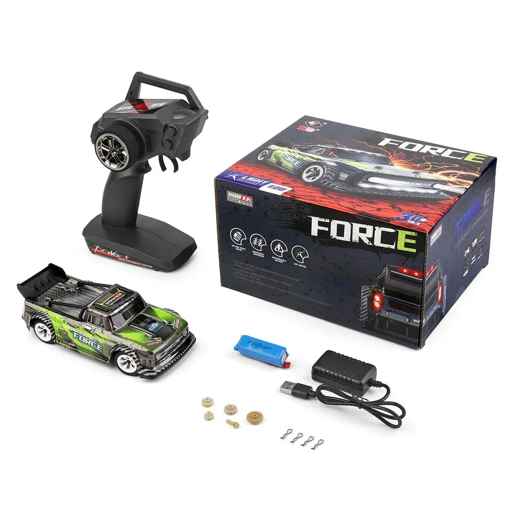 WLtoys 284131 1/28 Scale 2.4GHz 4WD High-Speed 30km/h Remote Control Drift Racing Car with LED Lights - Perfect for Indoor/Outdoor RC Racing and Drifting Practice