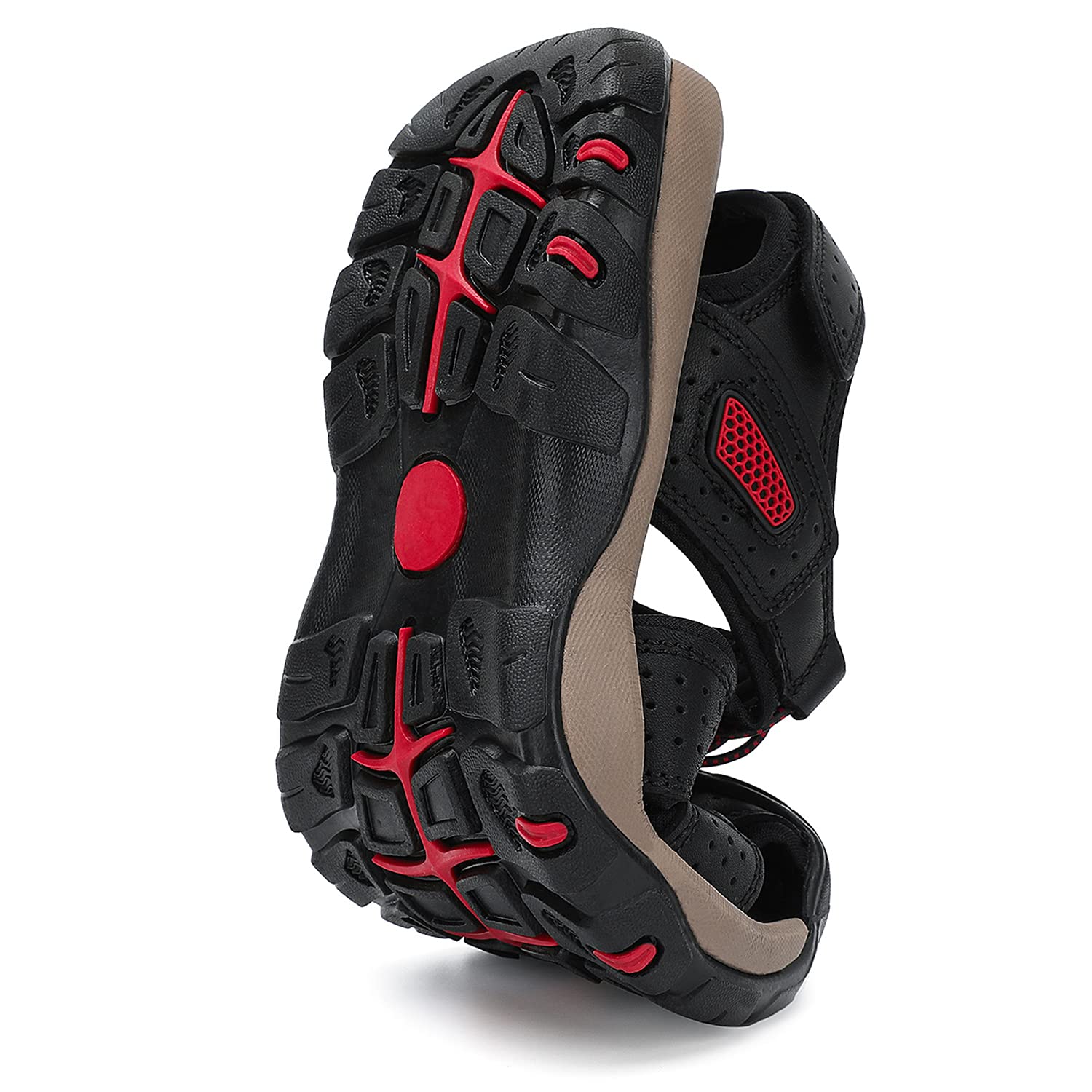 FLARUT Men's Sport Sandals - Outdoor Hiking Sandals with Closed Toe, Lightweight Leather Athletic Shoes for Trail Walking, Water Activities & Casual Wear | Perfect for Beach, Camping and Summer Adventures