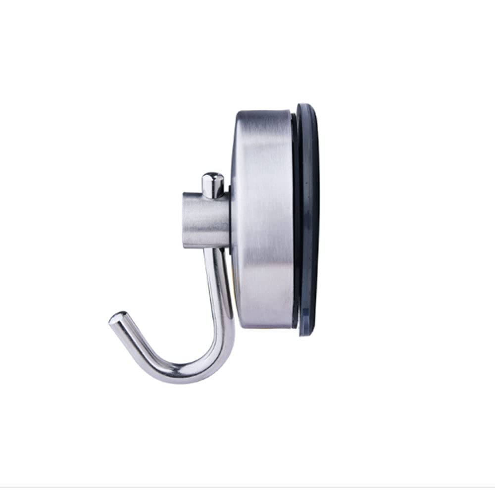 2Pcs Heavy Duty Stainless Steel Suction Hooks - Strong Vacuum Suction Cup Wall Hangers for Bathroom, Kitchen, Shower - Perfect for Towels, Robes, Utensils & Home Organization