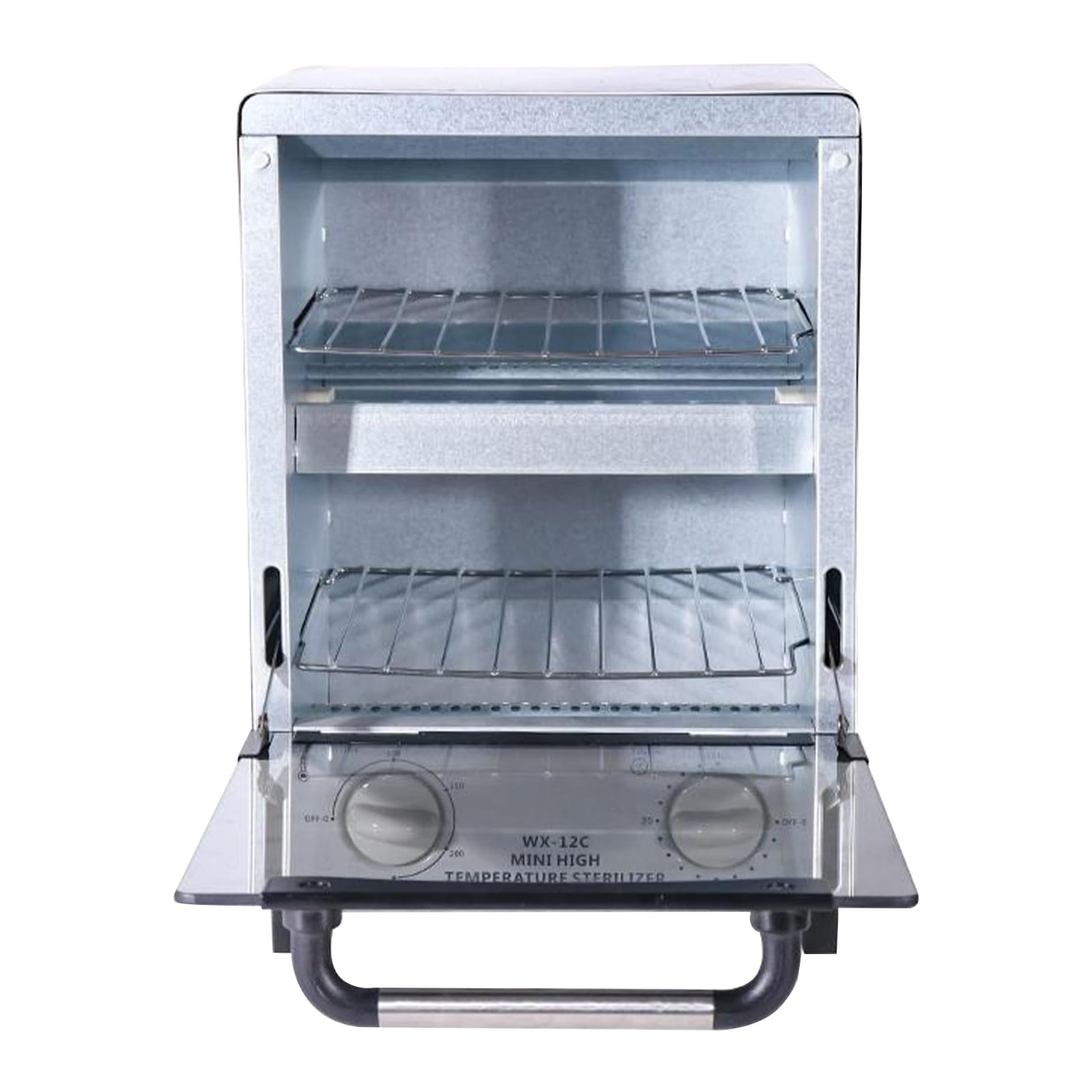 Professional 1000W High-Temperature Tool Sterilizer with 2 Stainless Steel Trays - 12L Capacity, 110V Far Infrared Sterilization, Adjustable Time & Temperature - White - Perfect for Dental, Tattoo & Beauty Salon Equipment Sterilization