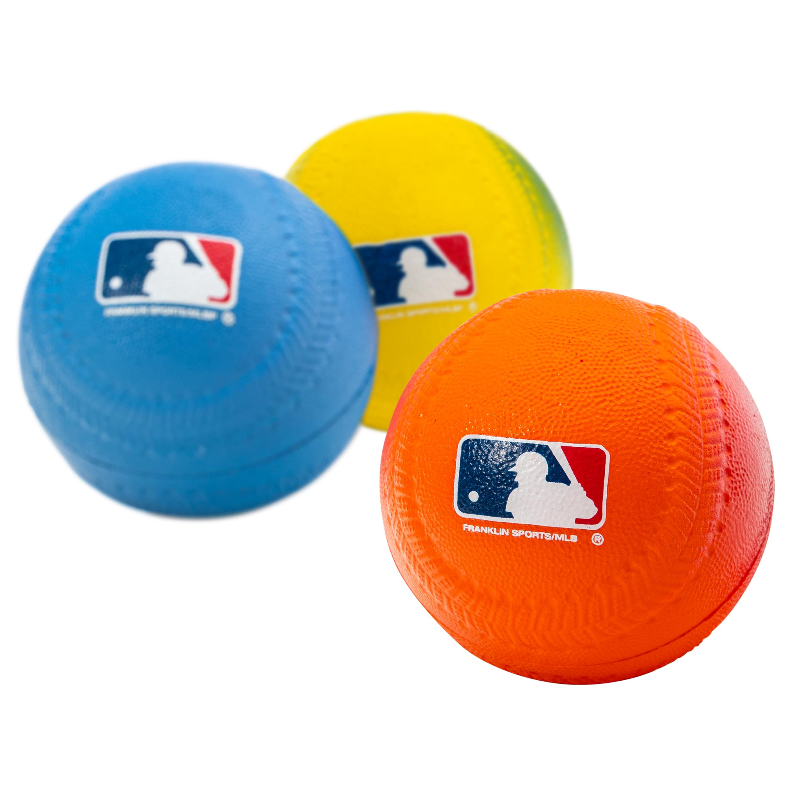 Franklin Sports MLB Licensed Soft Foam Baseballs for Kids - 3 Pack Practice Balls for Hitting, Tossing & Fielding - Safe Indoor/Outdoor Training & Backyard Games - Perfect for Youth Baseball Practice & Family Fun