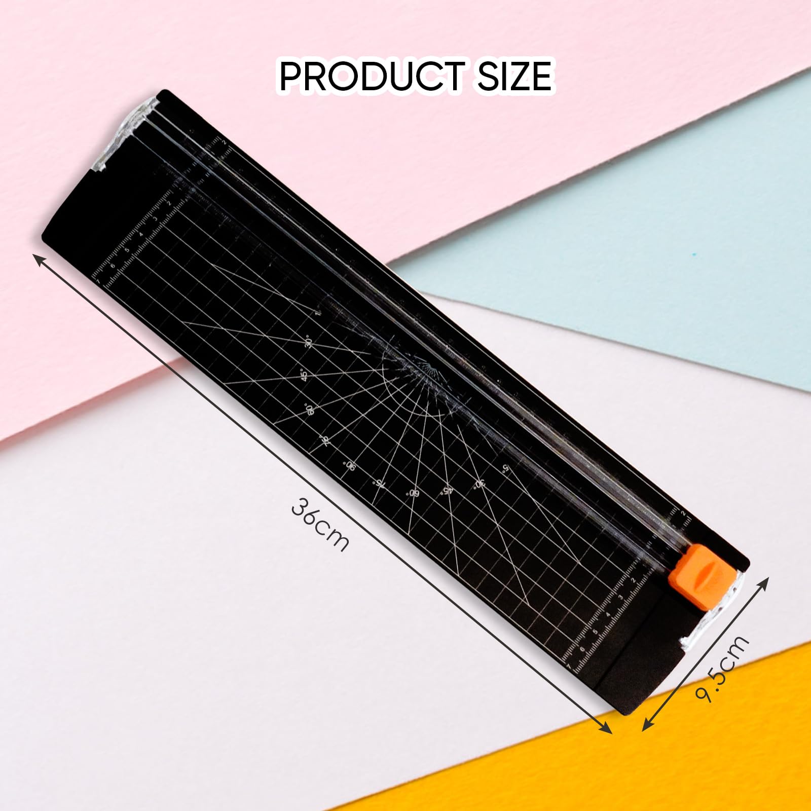 Premium Straight Paper Cutter - A4 Portable Paper Trimmer with Automatic Safety Blades for Scrapbooking, Crafting, Coupons & Labels | Perfect for Office, School & DIY Projects