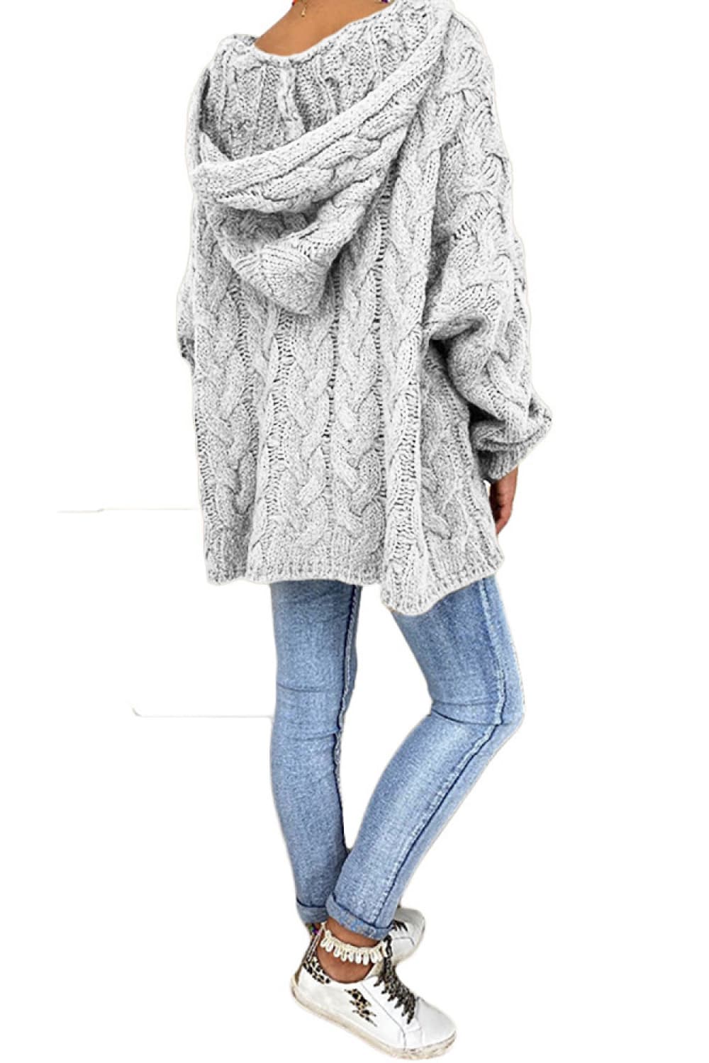 Cozy Cable Knit Hooded Sweater for Women - Soft Winter Pullover with Pockets | Perfect for Casual Outfits, Layering & Cold Weather Fashion