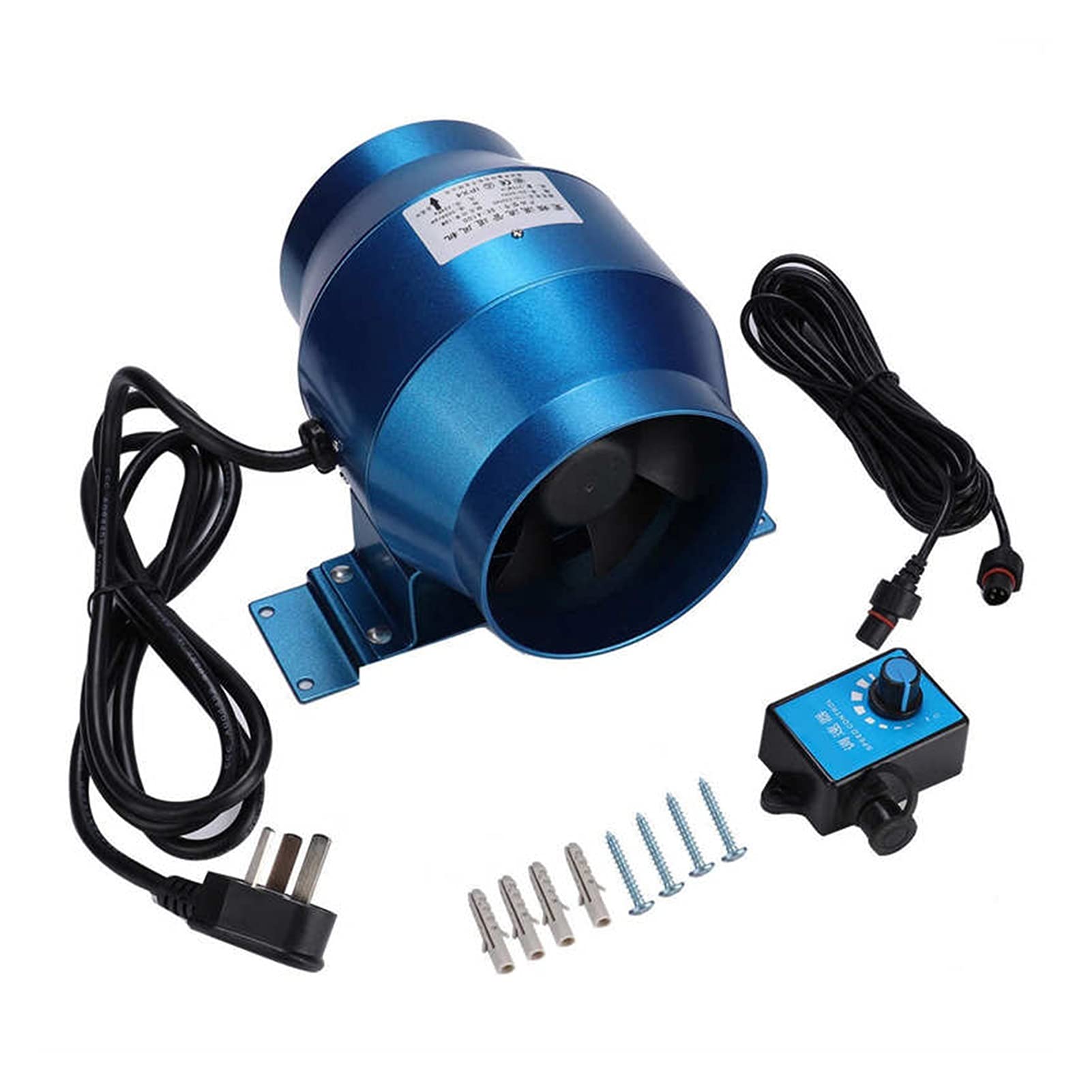 4 Inch Adjustable Speed Car Ventilation Fan - Exhaust Duct Fan for Garden, Farmland, Window Airflow - Air Ventilator Pipe Extractor to Keep Air Clean - Perfect for Greenhouses, Workshops & Indoor Air Circulation
