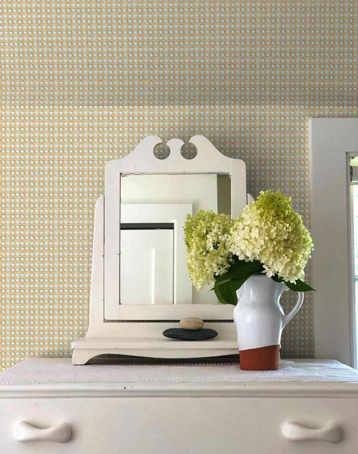 Wallshoppe Faux Caning Wallpaper - Peel and Stick Removable Wallpaper for Bedroom, Living Room & Office Decor - Easy to Install Self-Adhesive Wallpaper