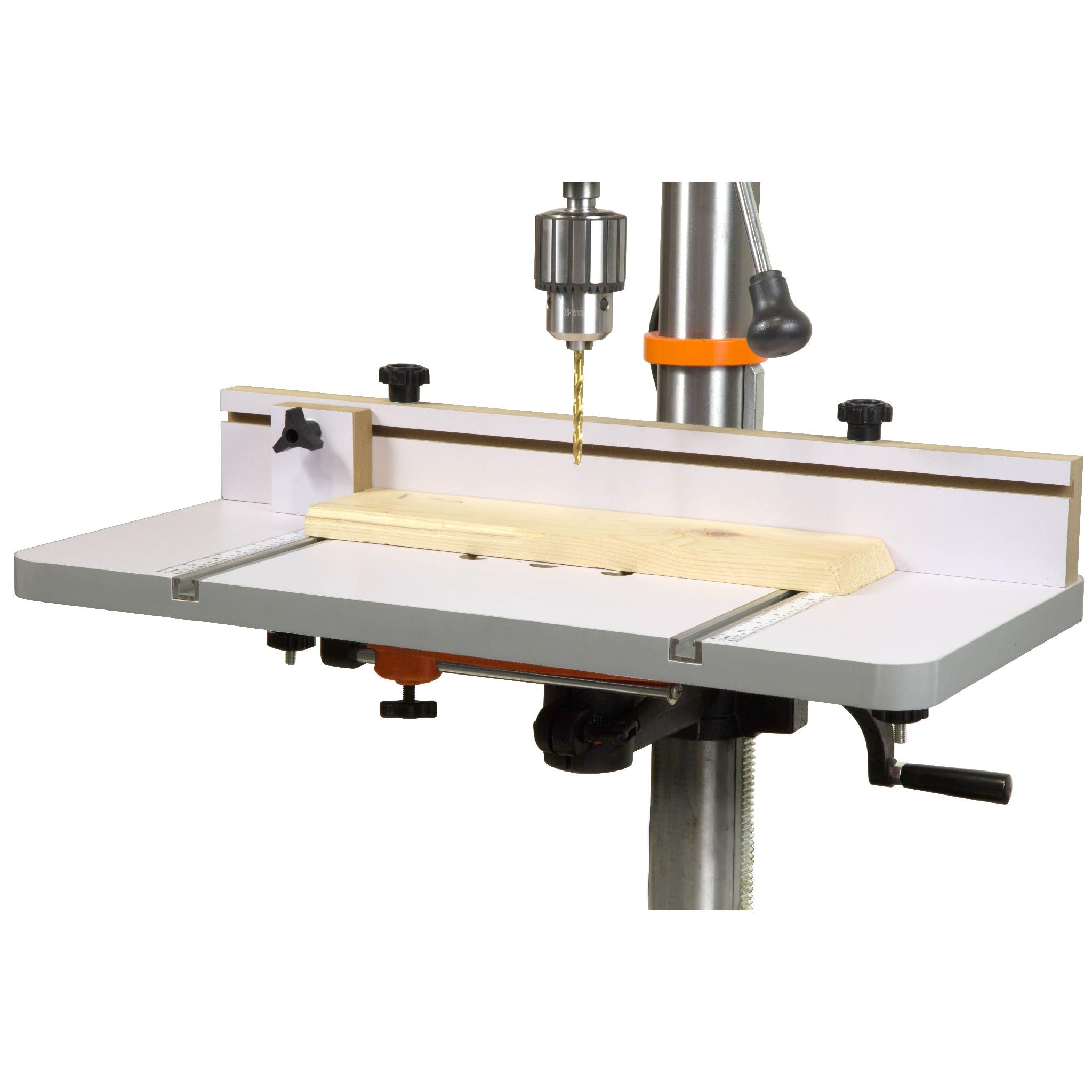 WEN DPA2412T 24x12 Inch Adjustable Drill Press Table with Fence & Stop Block - Perfect for Woodworking, Metalworking & DIY Projects