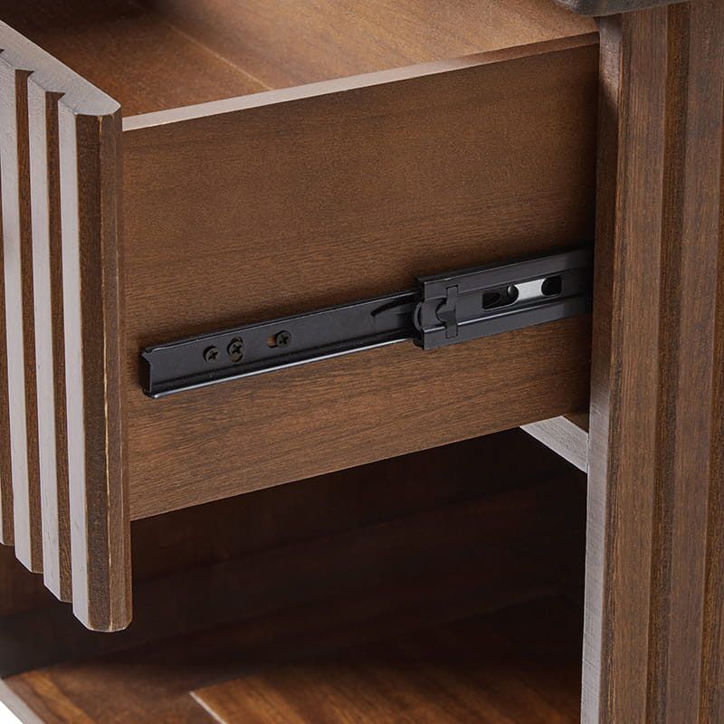 1 Drawer Nightstand with Open Shelf & USB Charging Station - Modern Bedside Table for Small Spaces, Bedroom, Living Room | Optional Types Available