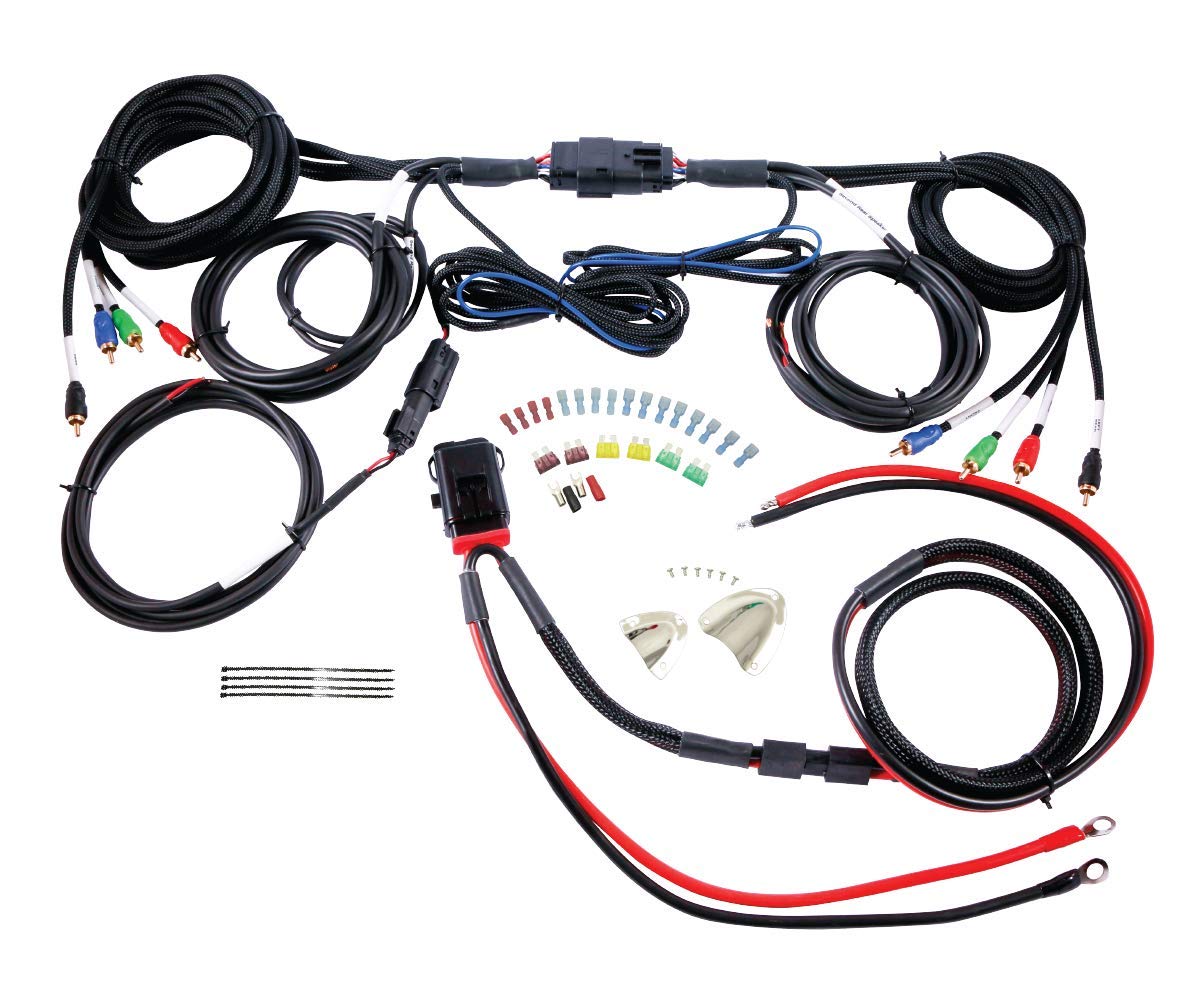 Cerwin Vega CMHR4 RPM Harley Davidson 2-Channel Fairing & Bags Wiring Harness Kit - Premium Motorcycle Audio System for Touring Bikes - Perfect for Long Rides & Road Trips