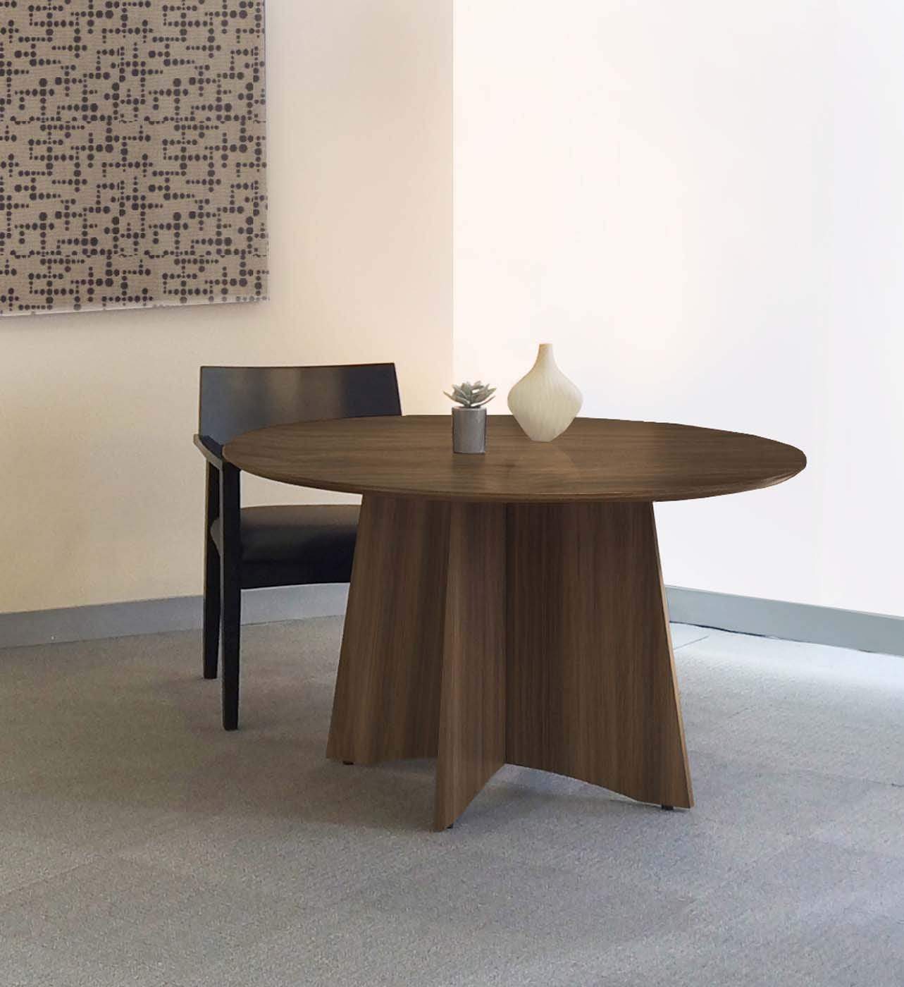 Safco Mayline Medina 48-Inch Round Conference Table - Durable Office Furniture for Meetings & Collaboration [MNCR48] - Perfect for Boardrooms, Team Meetings & Office Spaces