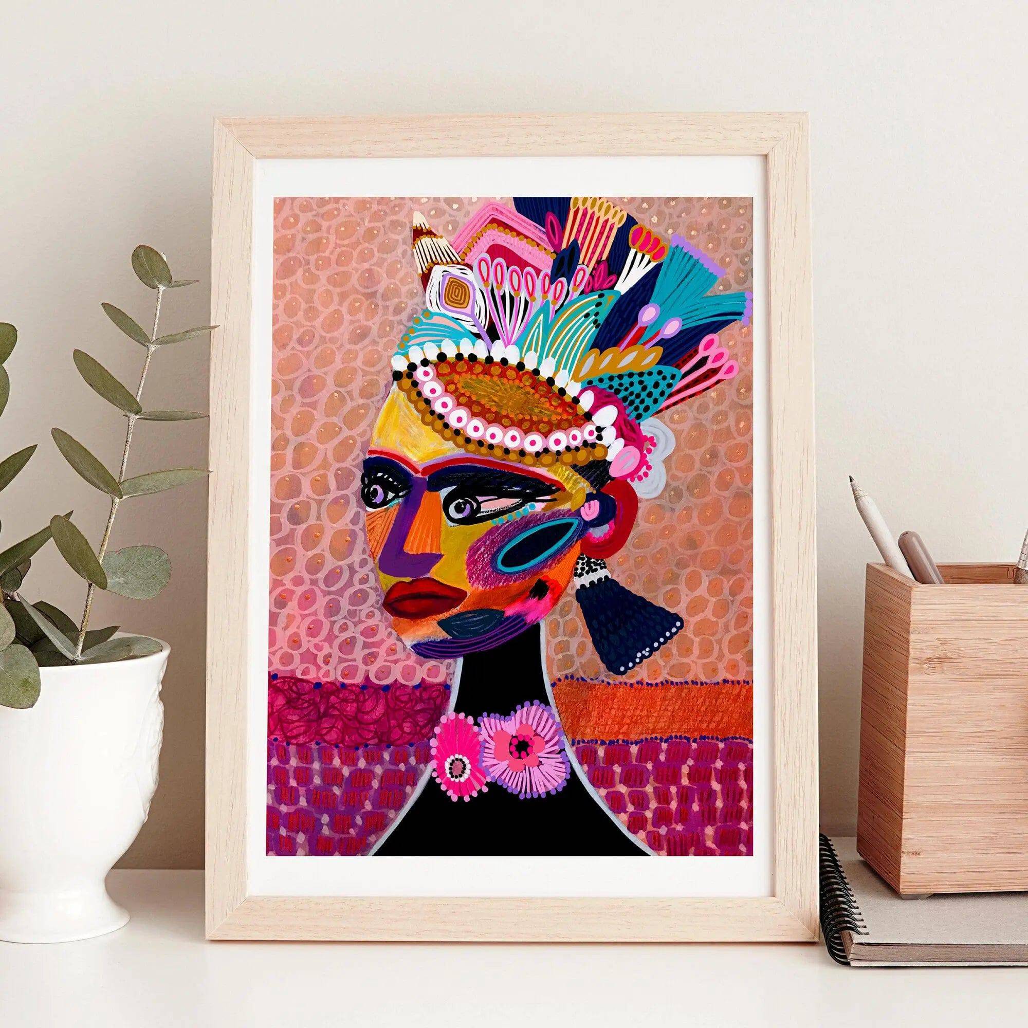 Empress Princess Wall Art Print - Elegant Royal Decor for Bedroom, Living Room & Office | Perfect Gift for Women & Girls