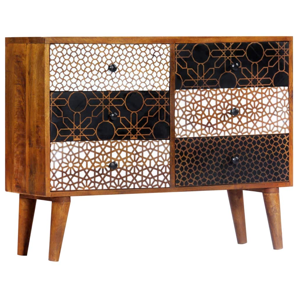 vidaXL Solid Mango Wood Sideboard Buffet Cabinet - 35.4