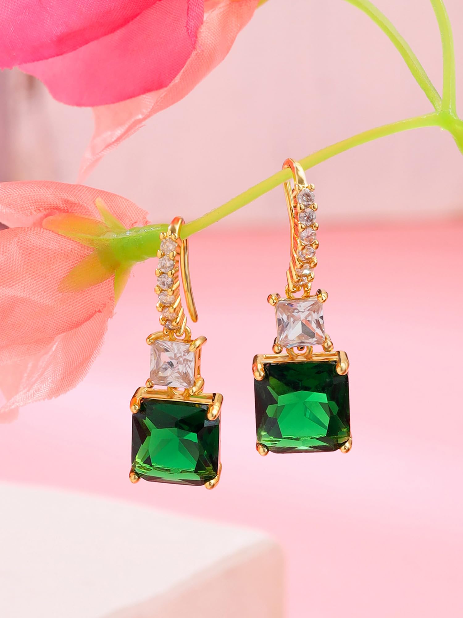 Fashion Women's Yellow Chimes Crystal Earrings - Gold Tone Black Color Dangle Earrings for Birthday, Anniversary Gifts | Perfect for Parties, Weddings & Special Occasions