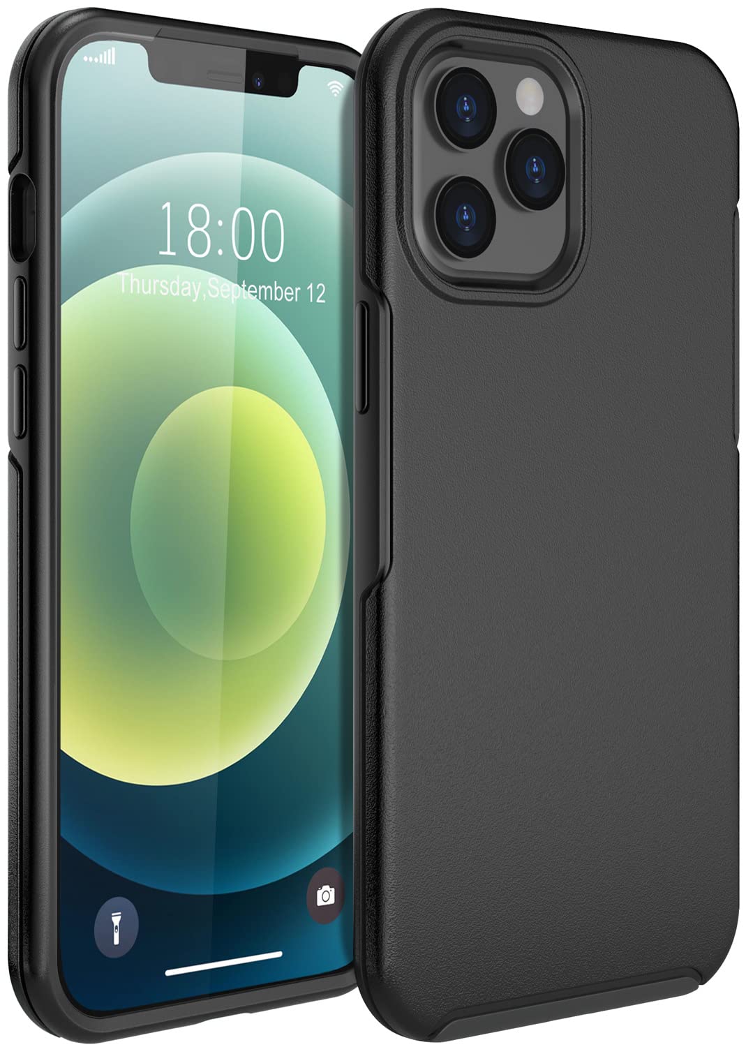Riosicor Shockproof Dirtproof Protective Case for iPhone 12 Pro Max 6.7 inch - Heavy Duty Drop Proof Phone Cover (Black) | Perfect for Outdoor Activities, Work & Travel Protection