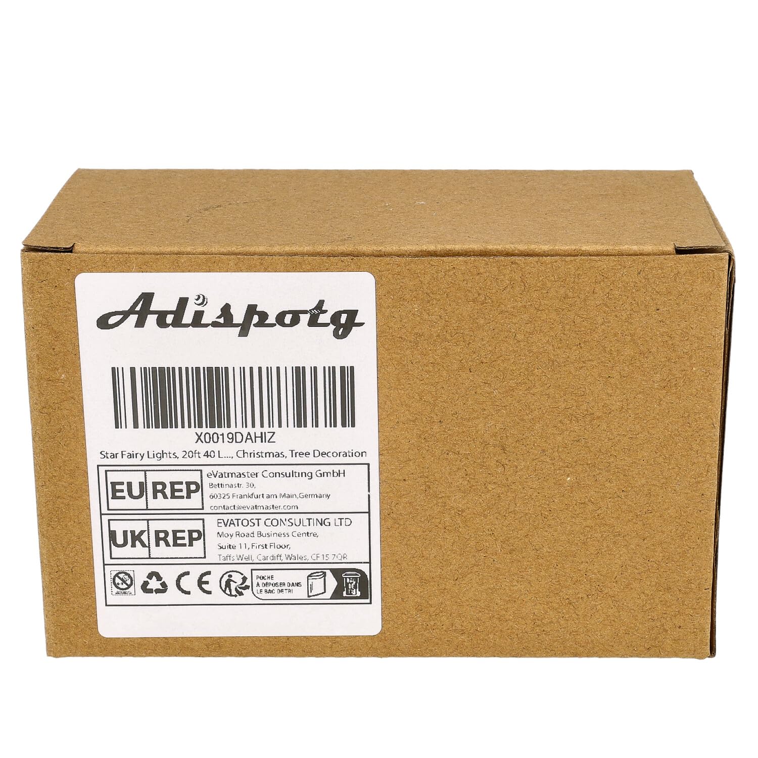 Adispotg Star Fairy Lights - 20ft 40 LED Battery Operated String Lights with 2 Lighting Modes, Waterproof for Indoor & Outdoor Decor - Perfect for Bedroom, Wedding, Party, Christmas Tree, Garden, Patio, and Holiday Decorations