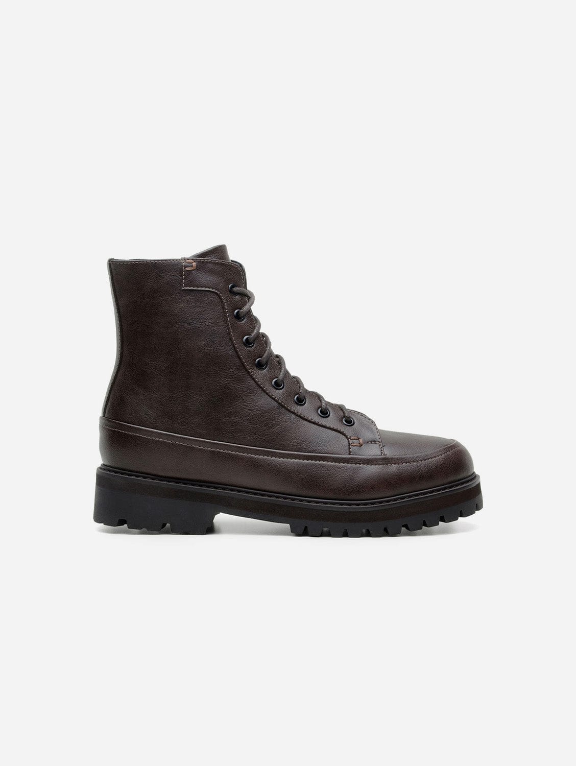 Ingmar Unisex Vegan Leather Lace Up Boots - Stylish & Comfortable Brown Ankle Boots for Men & Women | Perfect for Casual Outfits, Work & Outdoor Activities