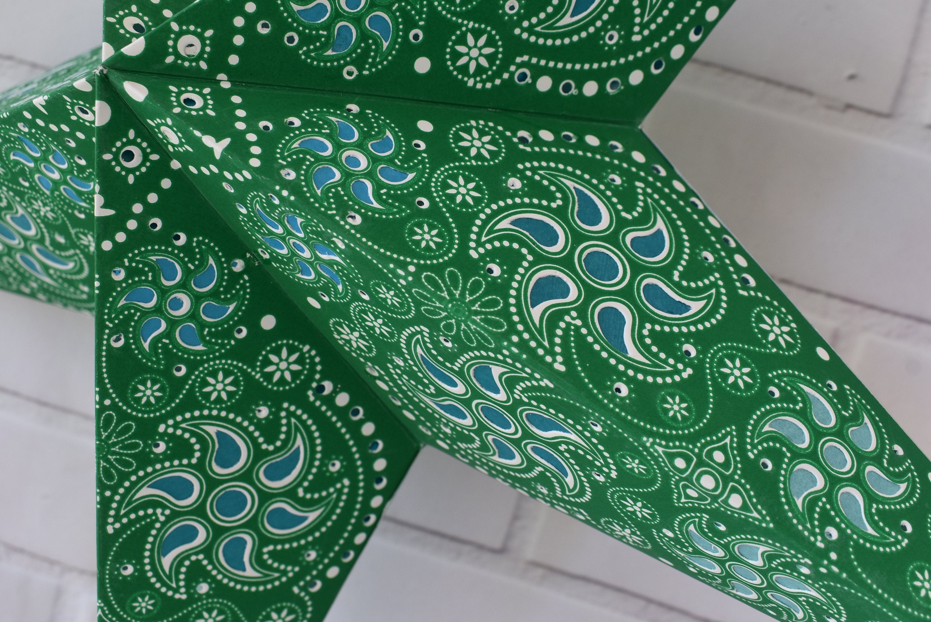 24 Inch Green Winds Paper Star Lantern - Elegant Hanging Wedding & Party Decoration for Indoor/Outdoor Events, Baby Showers & Festive Celebrations