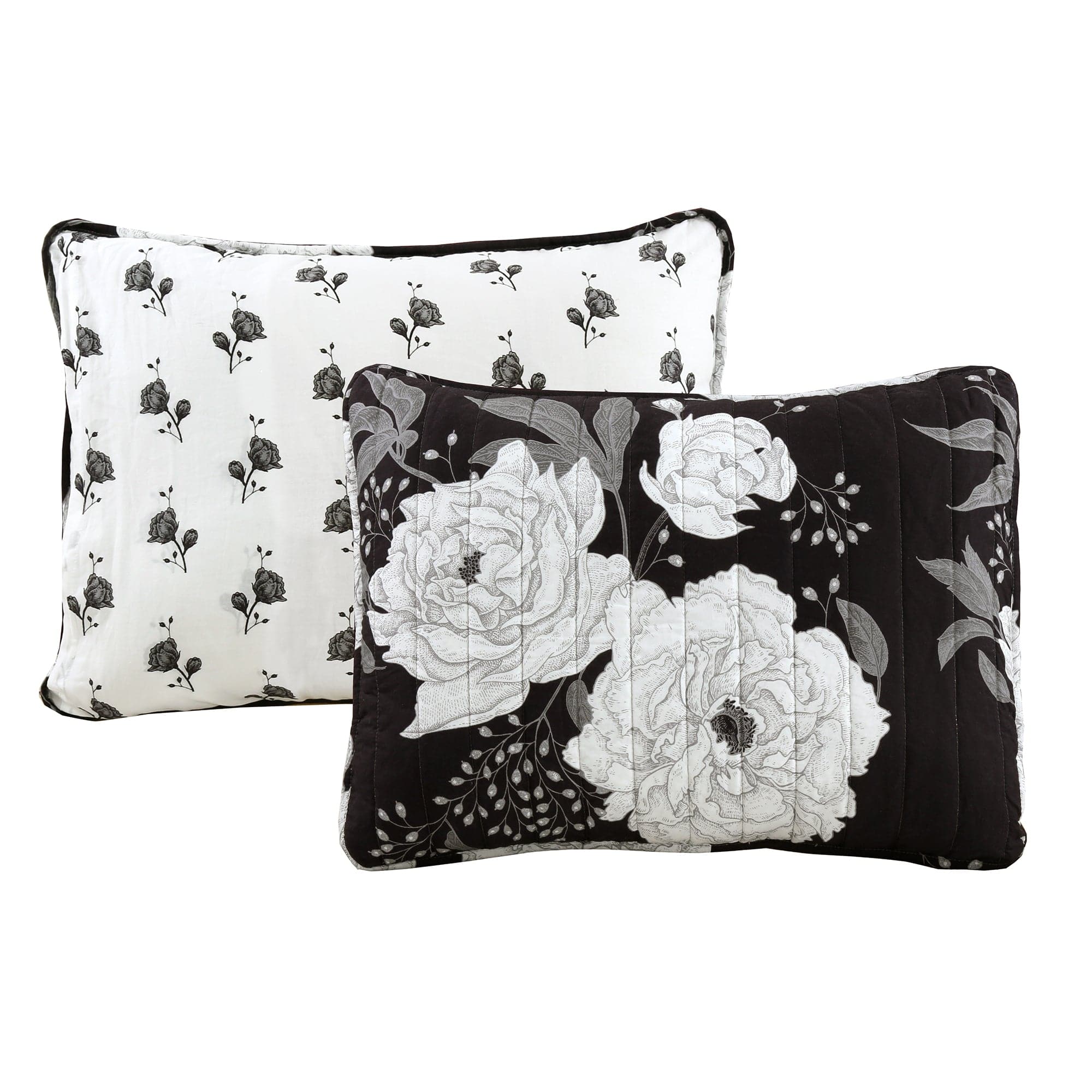 Zinnia Floral 3-Piece Quilt Set - Queen Size Bedding, Soft Microfiber Comforter with Matching Pillow Shams - Perfect for Master Bedroom, Guest Room & Cozy Home Decor