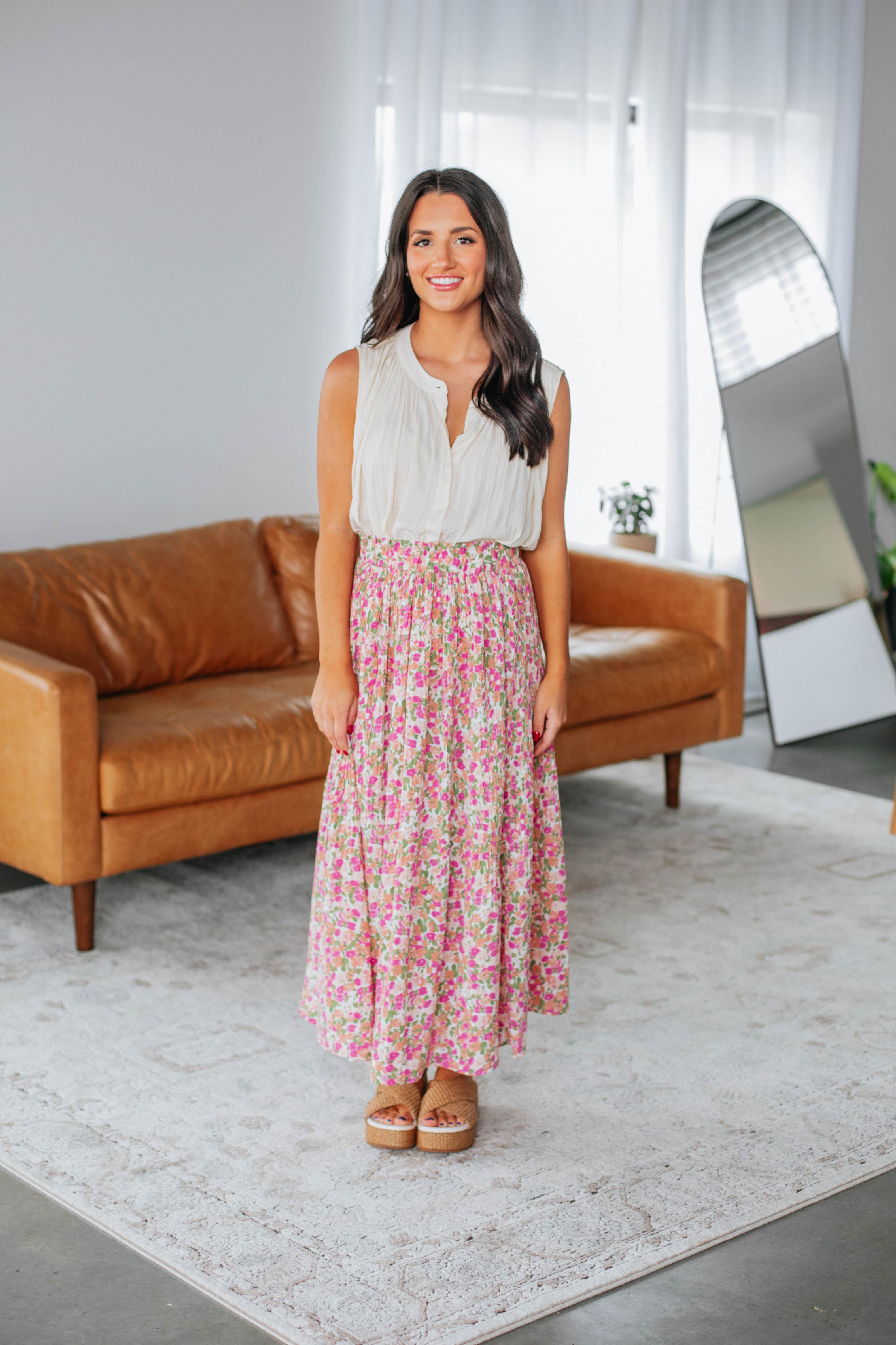 Stylish Addy Floral Skirt in Orchid Print - Perfect for Spring Outfits, Summer Dresses & Casual Occasions
