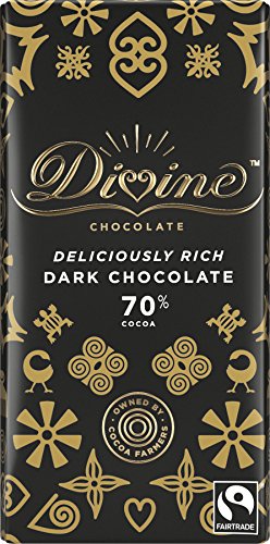 Divine 70% Dark Chocolate Bars - Pack of 15 (90g Each) | Premium Cocoa Snacks for Baking, Gifts & Healthy Desserts