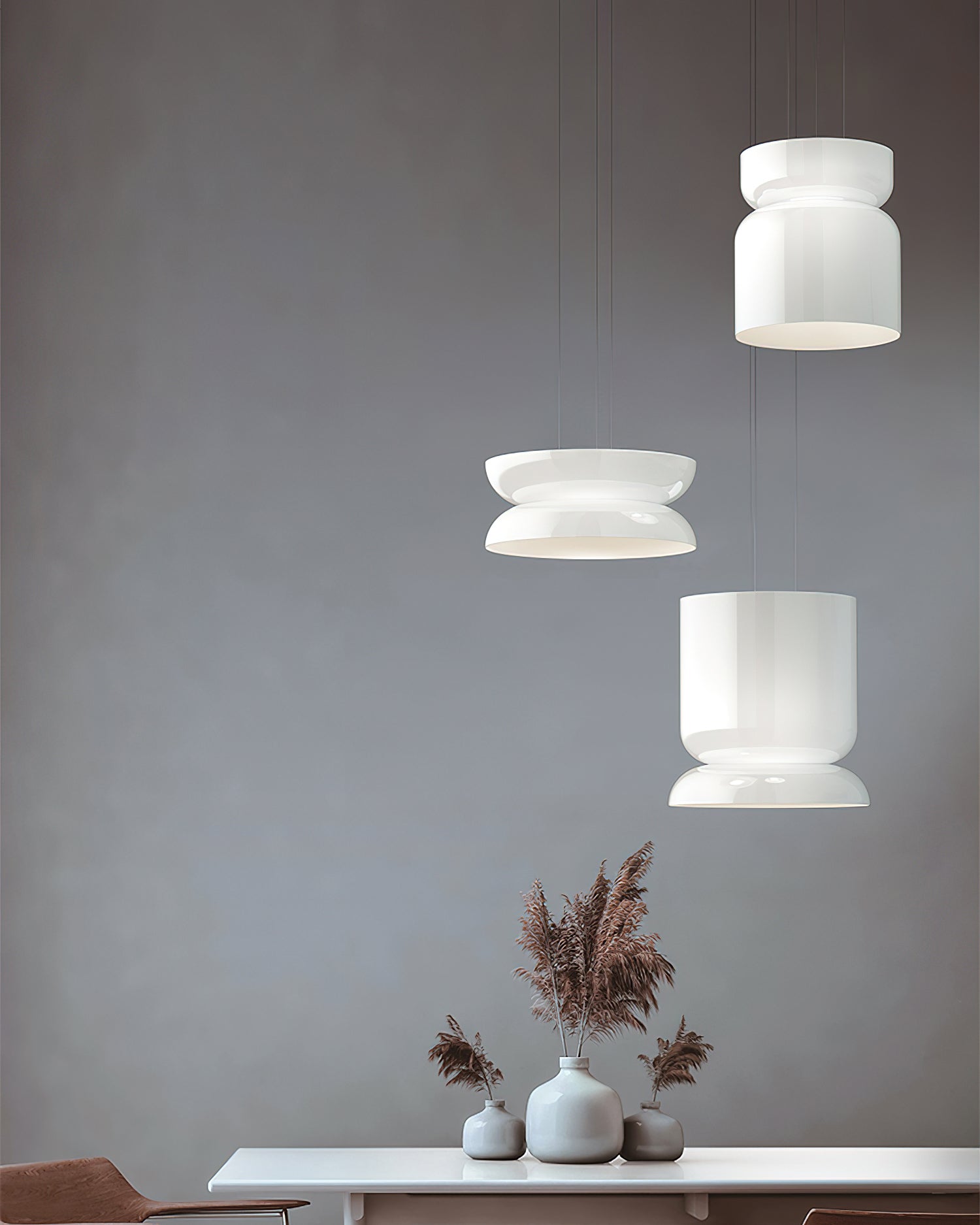 Modern Alba LED Glass Pendant Light - Dimmable Hanging Fixture for Kitchen Island, Dining Room & Bedroom Lighting | Energy Efficient & Stylish Home Decor