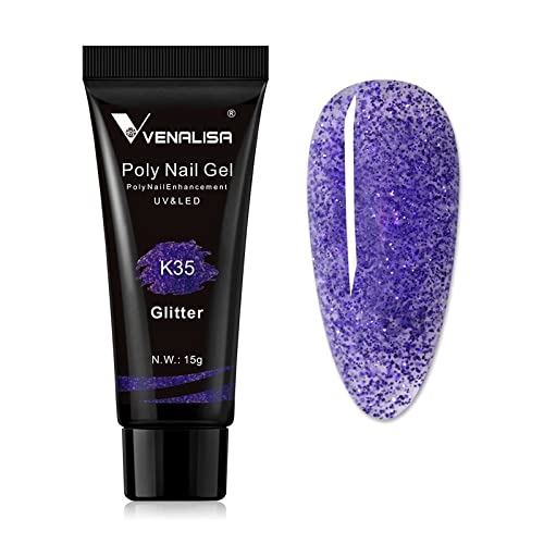 Venalisa Poly Builder Gel - 15g Professional Nail Extension Gel for Strong, Long-Lasting Acrylic Nails (Color K35) | Perfect for Salon & DIY Manicures at Home