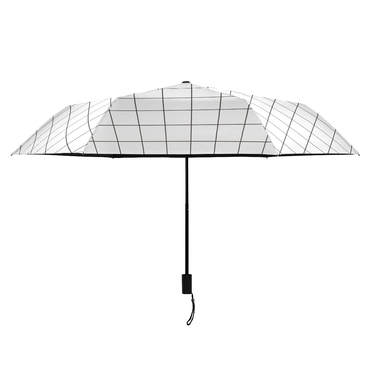Colorful Grid Windproof Travel Umbrella - Compact Folding Umbrella for Men & Women - Waterproof UV Protection Portable Parasol for Outdoor, Commuting & Travel Accessories