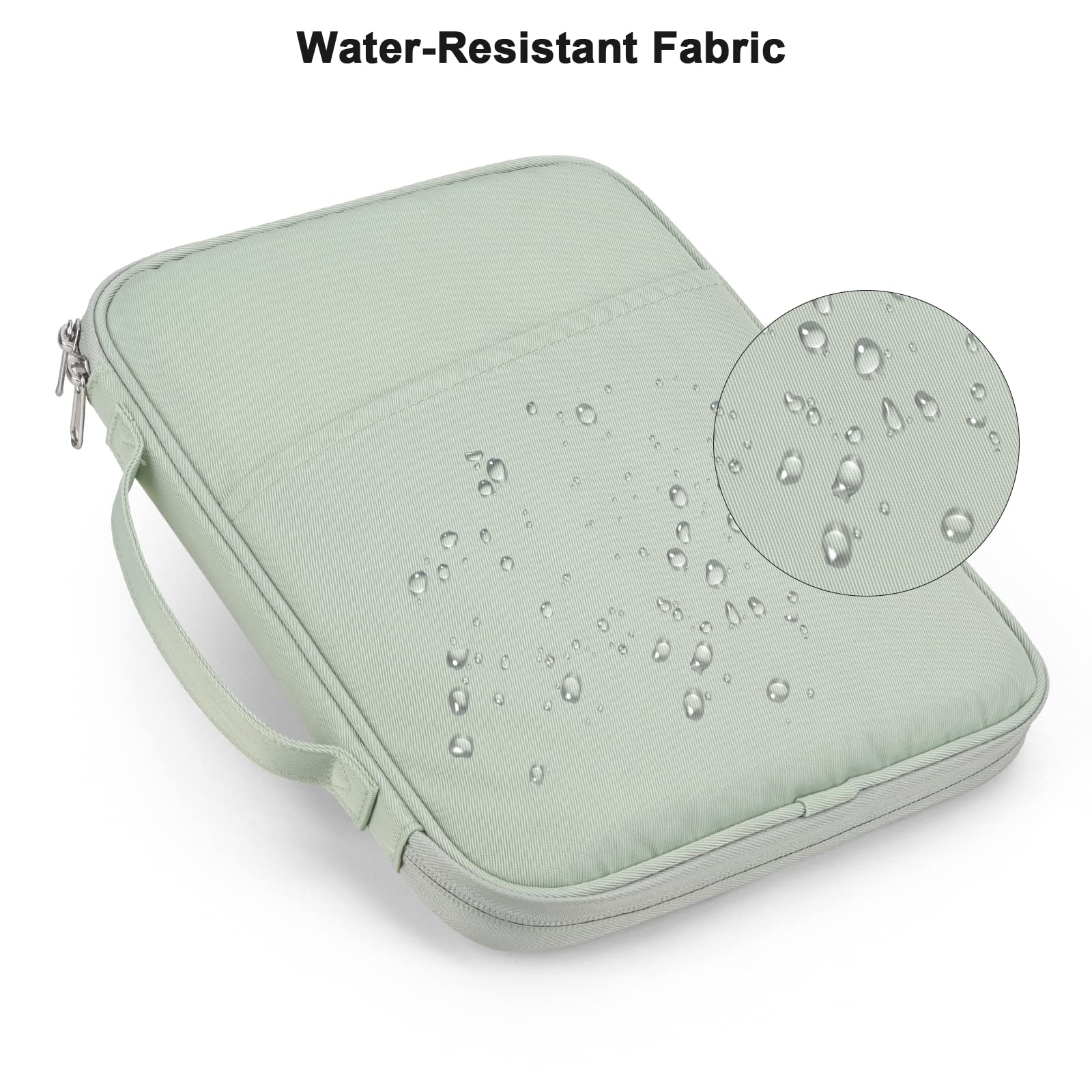 Premium 9-11 Inch Tablet Case - Shockproof Padded Sleeve Bag for iPad Pro 11 (M4), iPad 10.9 (10th Gen), iPad Air 11 (M2), Samsung Galaxy Tab S9/S8 - Mint Green | Perfect for Travel, Office & School Protection