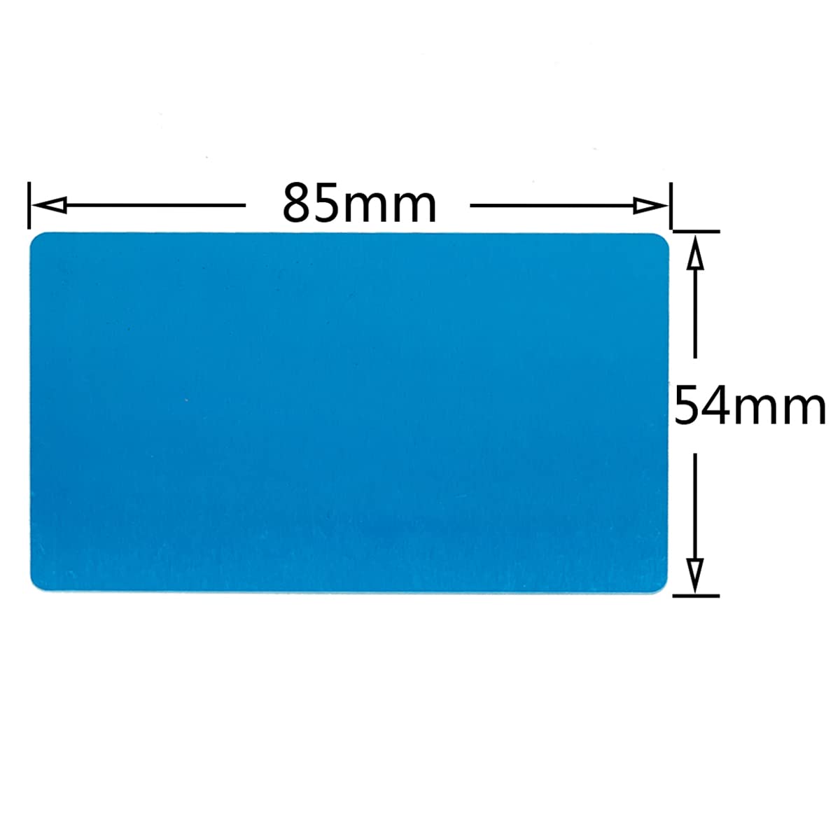 Premium 100PCS Blue Laser Engraved Metal Business Cards - Blank Metallic Name Cards for Corporate, VIP & Gift Giving (Birthday/Christmas/Thank You Cards) - Elegant DIY Engraving for Clients, Employees & Special Occasions