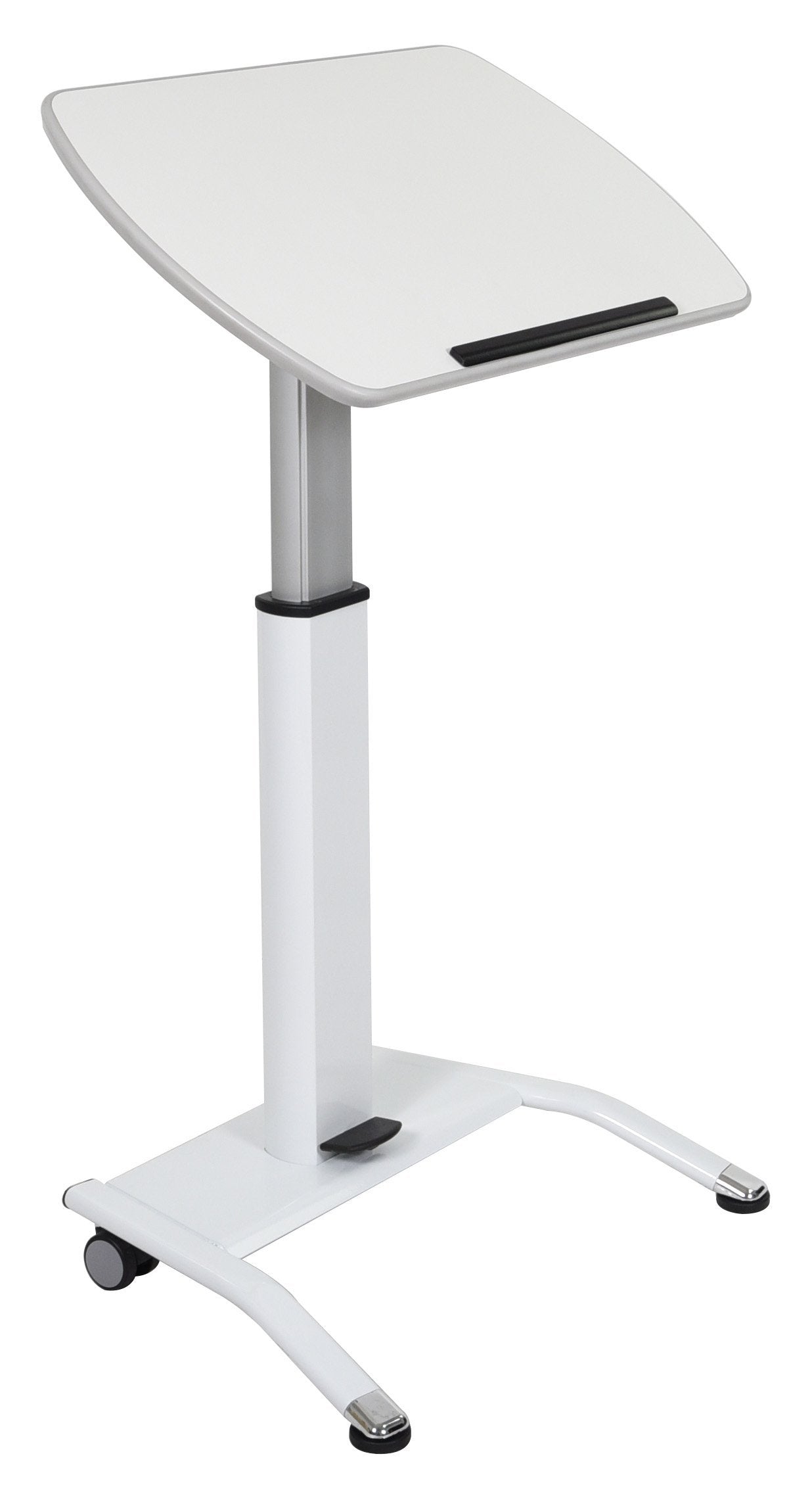 Luxor LX PNADJ WH Pneumatic Height Adjustable Lectern - Perfect for Churches, Classrooms & Conference Presentations