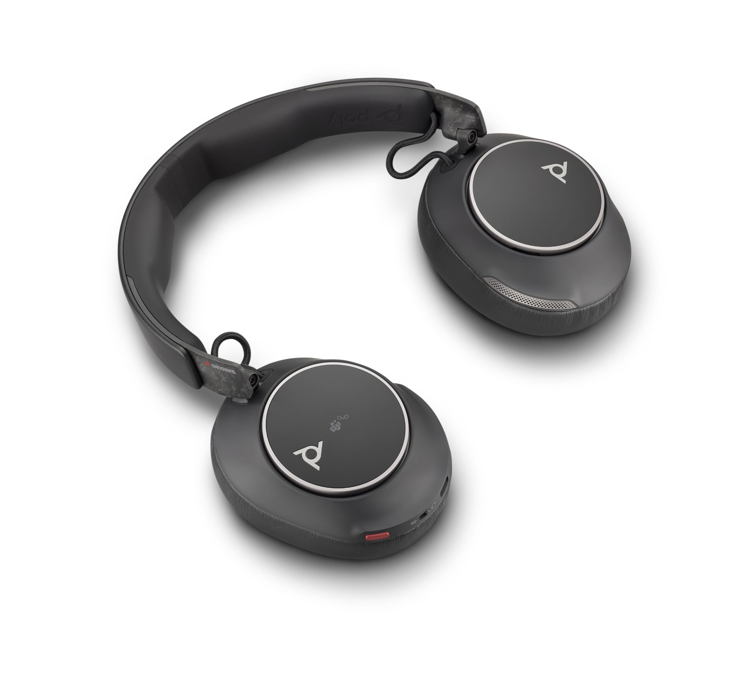 Poly Voyager Surround 80 UC Wireless Bluetooth Headset with Noise-Canceling Microphones & Adaptive ANC - Compatible with iPhone, Android, PC, Mac, Zoom, Microsoft Teams (Certified) - Ideal for Remote Work, Online Meetings & Gaming - Amazon Exclusive