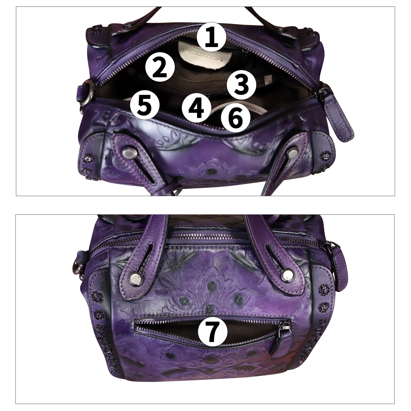 Vintage Leather Purses for Women - Crossbody & Shoulder Bag for Daily Use