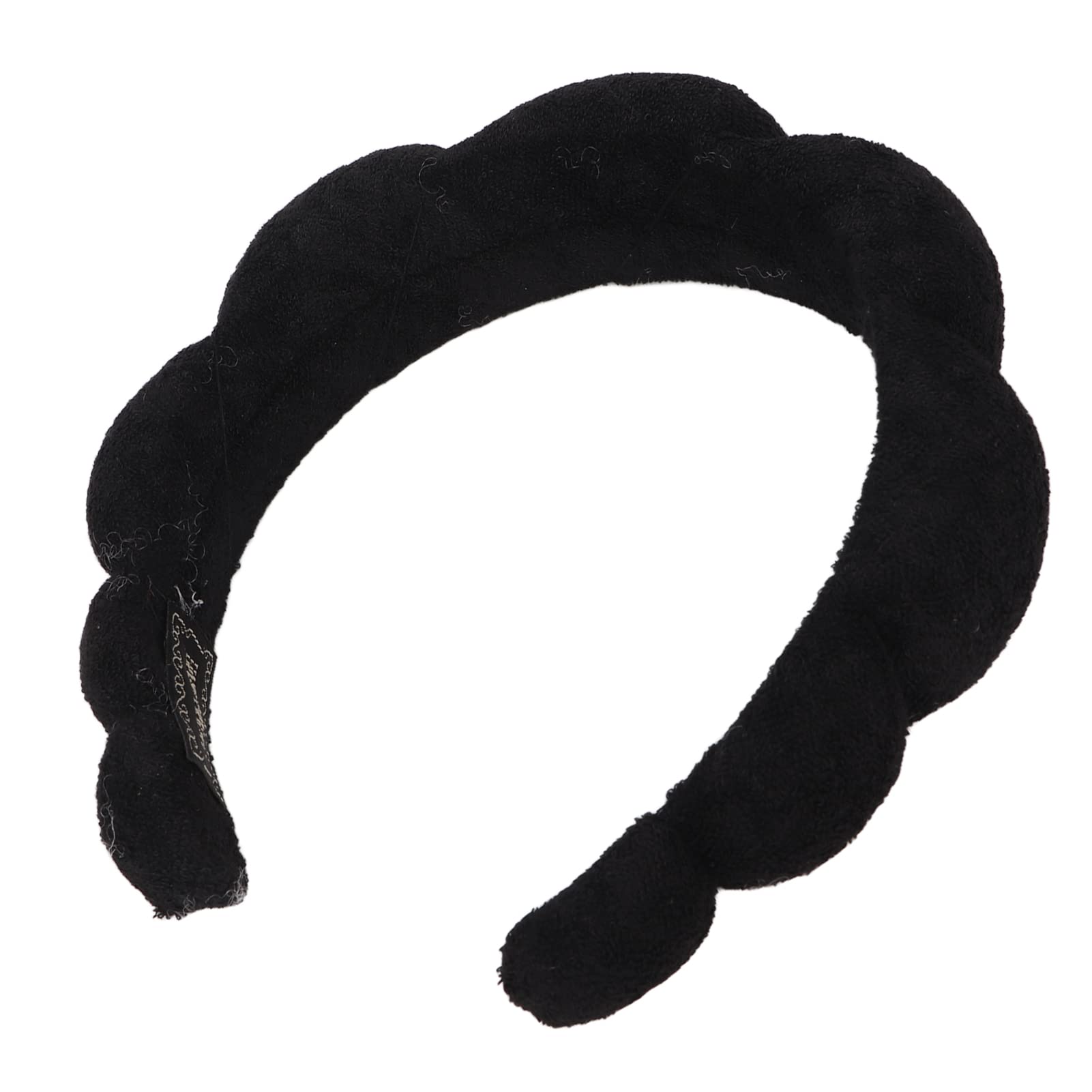 Soft Absorbent Facial Makeup Headband for Women - Cute SPA Headband for Yoga, Exercise & Skincare (Black) | Perfect for Spa Days, Gym Workouts & Beauty Routines