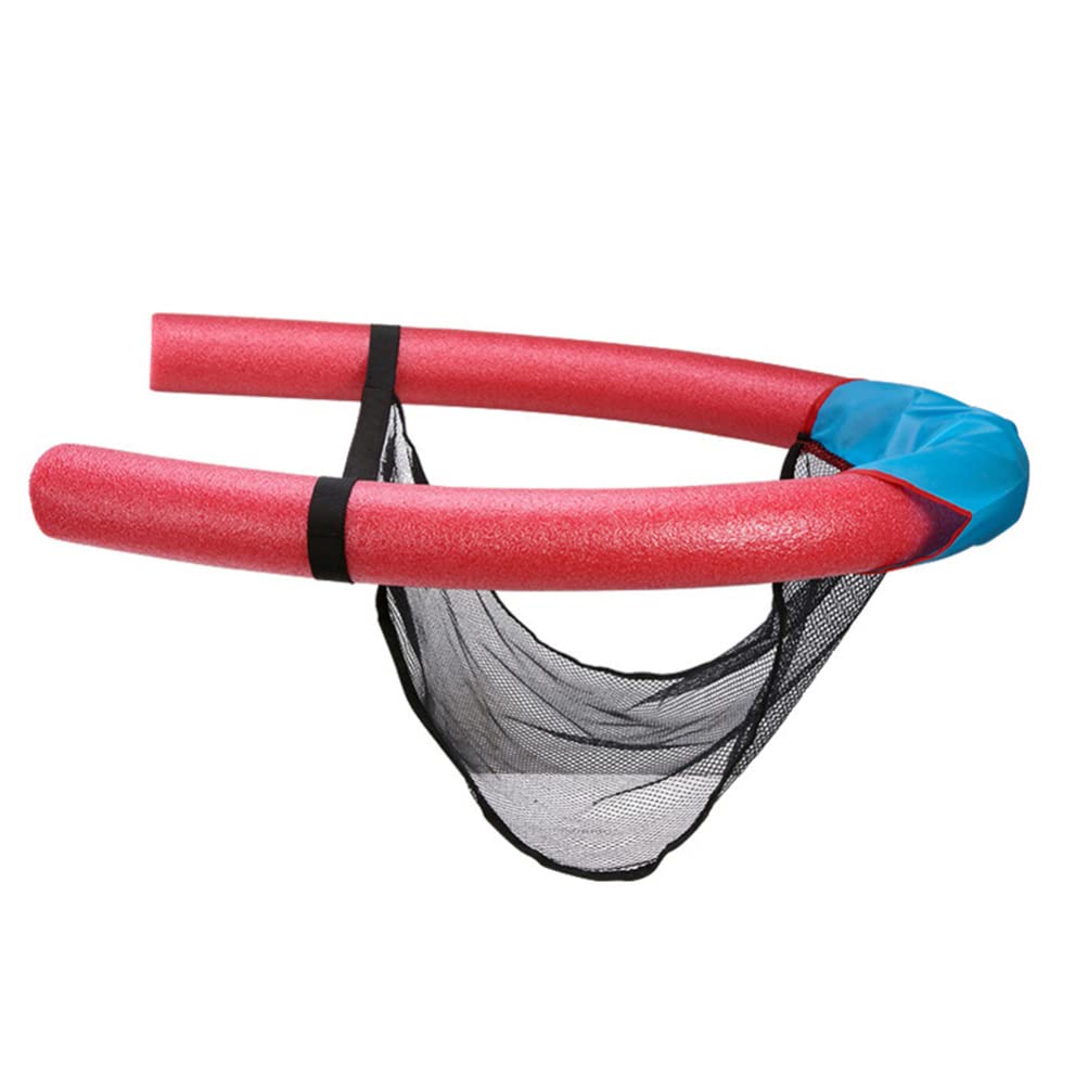 DOITOOL Red Mesh Pool Float Chair - Floating Pool Noodle Chair for Swimming, Relaxing & Lounging in Water - Comfortable Mesh Sling Design for Adults & Kids - Perfect for Pool Parties, Beach Days & Summer Relaxation