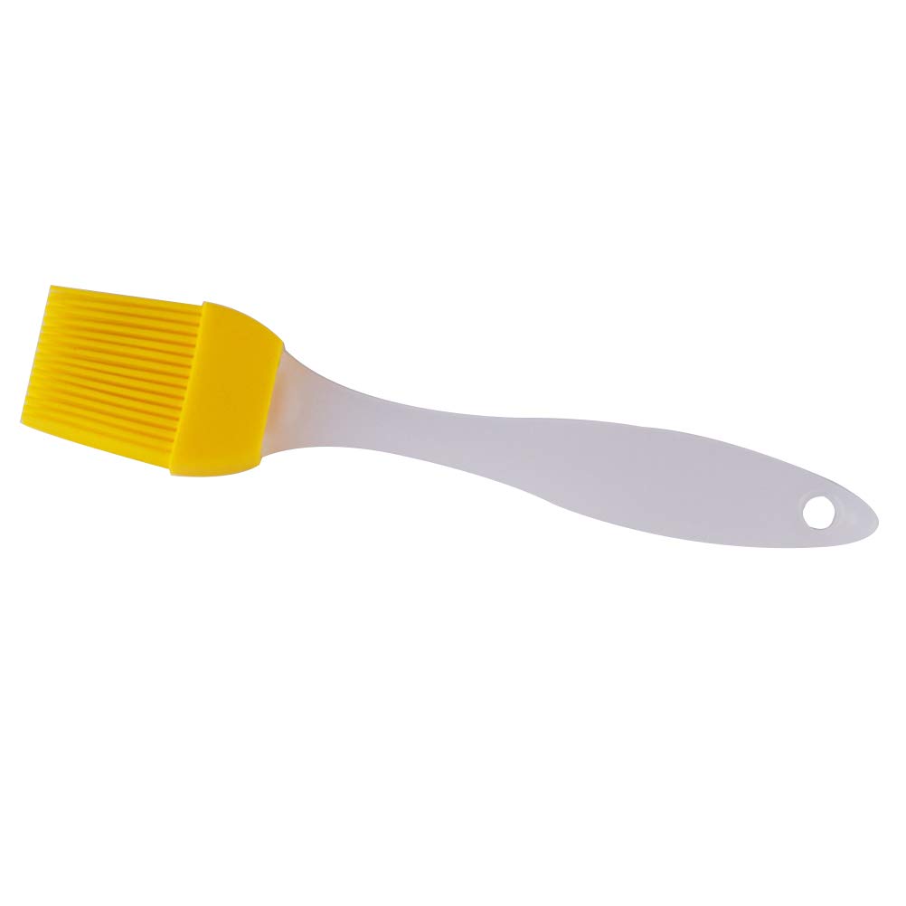 DOITOOL Heat Resistant Silicone Basting Brush - Non-Stick Pastry Brush for Baking, Grilling & BBQ - Perfect for Cakes, Pastries, Meats & Marinades (Yellow) - Ideal for Home Kitchen & Outdoor Cooking