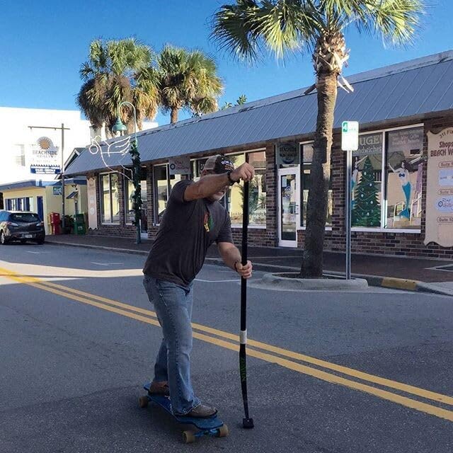 2.0 Land Paddle - Premium Longboard & Skateboard Push Stick for Core Fitness, Balance Training & SUP on Land - Perfect for Longboarding, Skateboarding, CrossFit & Outdoor Workouts