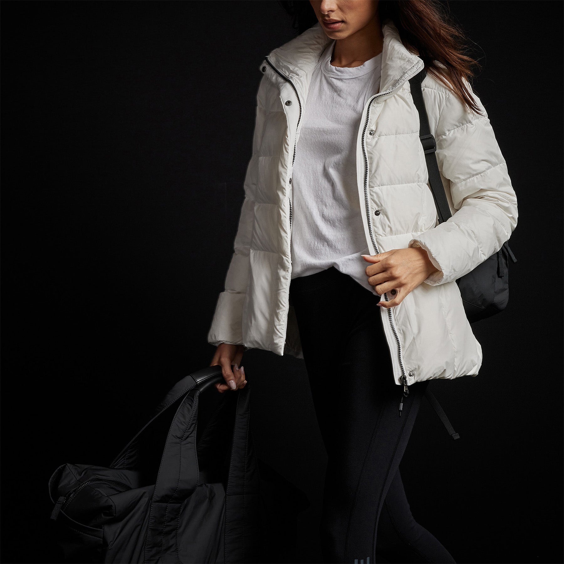 YOSEMITE Quilted Down Jacket for Women - Lightweight Winter Coat with Zip Front, Warm Puffer Jacket, Cloud White - Perfect for Outdoor Activities, Hiking & Casual Wear